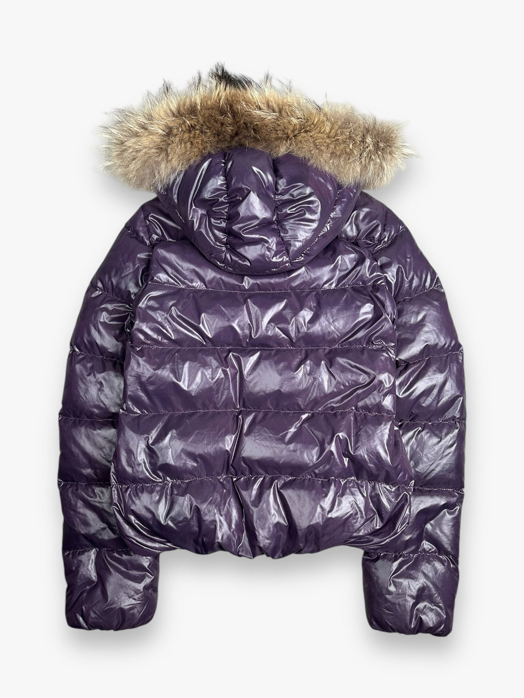 Duvetica Fur Puffer Jacket Purple