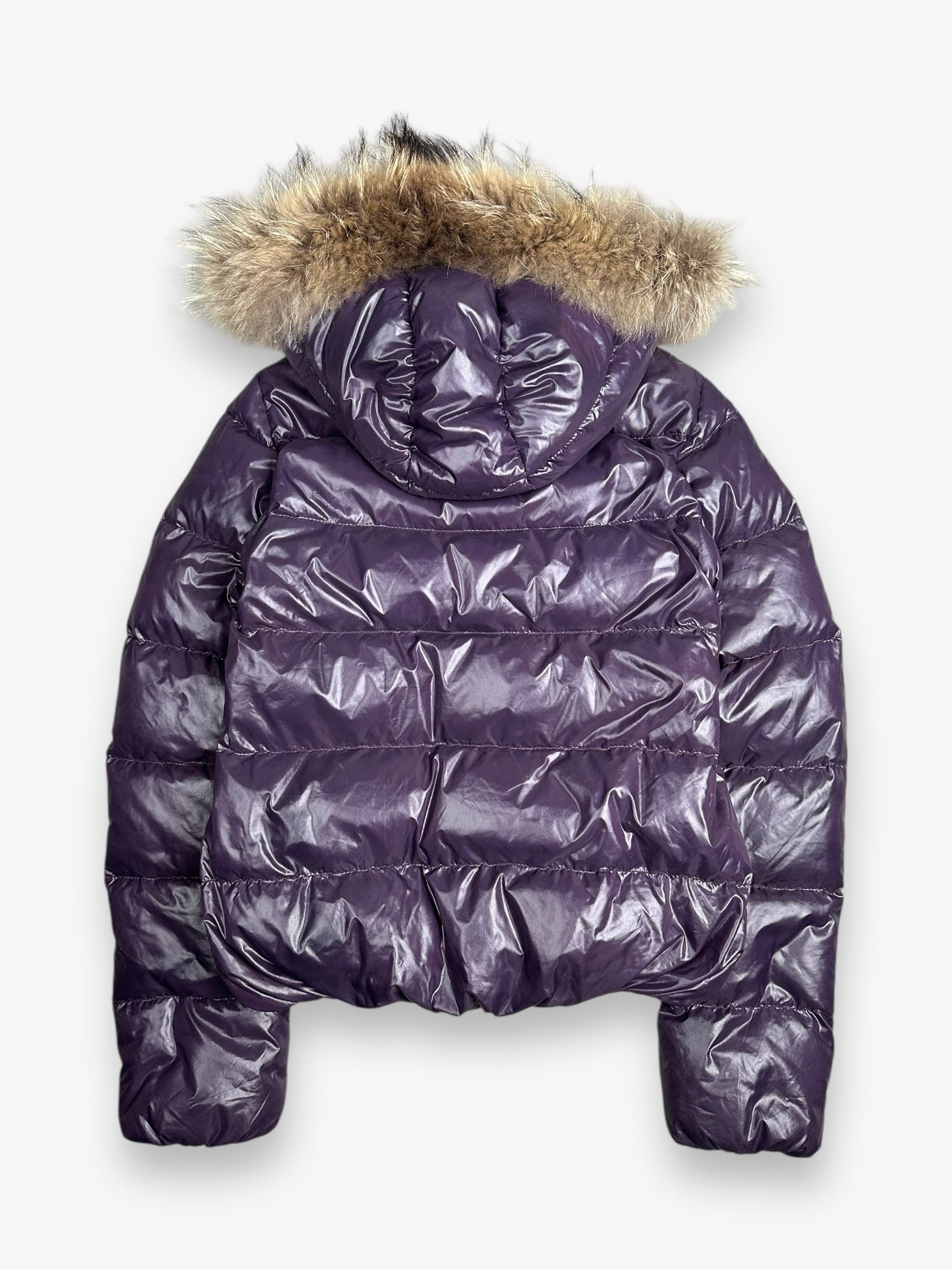 Duvetica Fur Puffer Jacket Purple