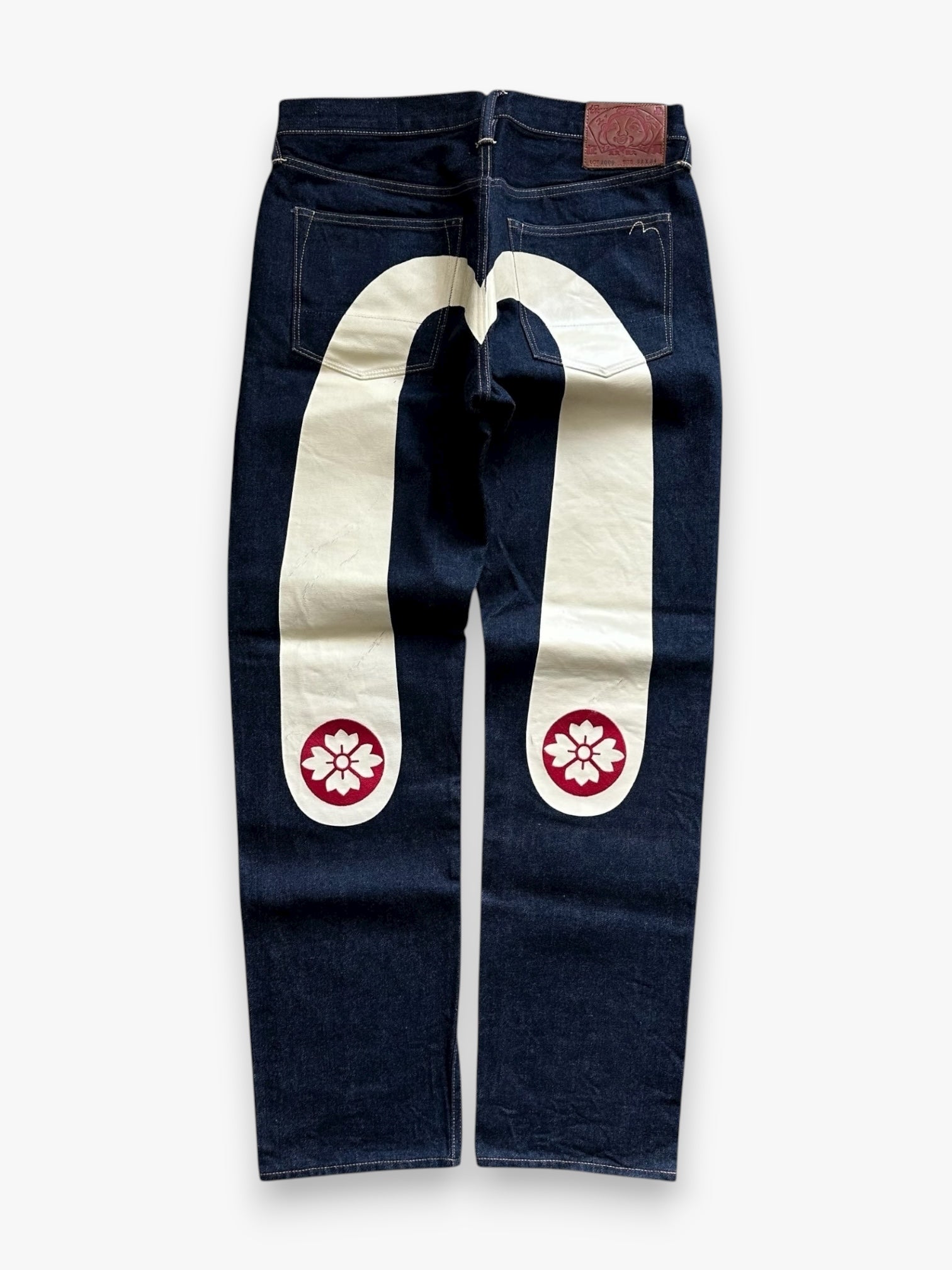 Jeans Evisu Daicock Embroidery Lot 2000 White/Red