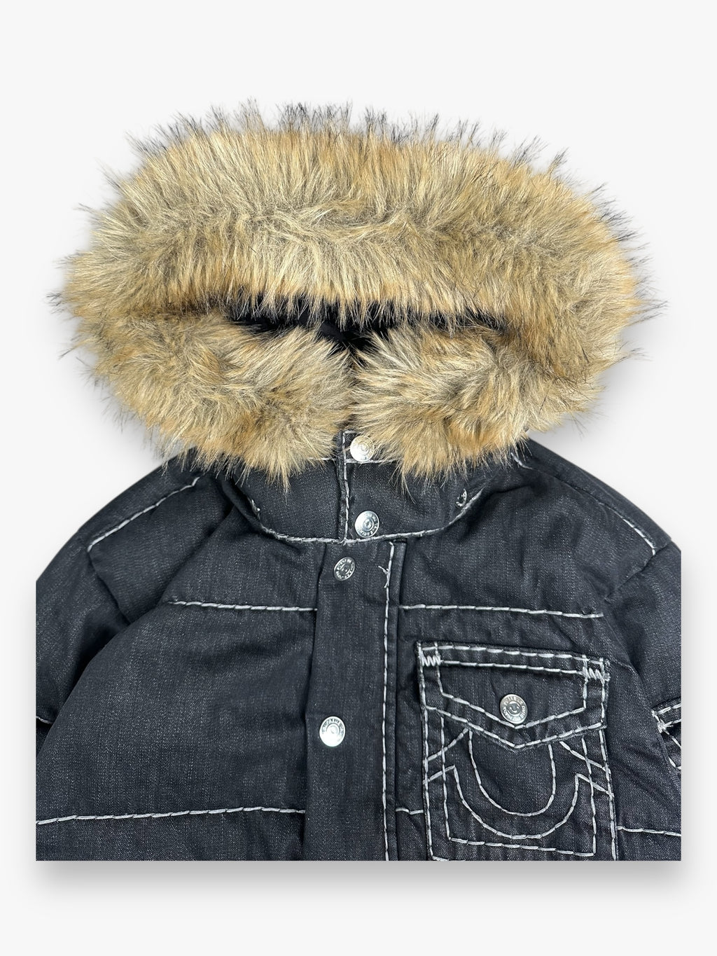 Supreme True Religion Puffer Jacket Black FW25