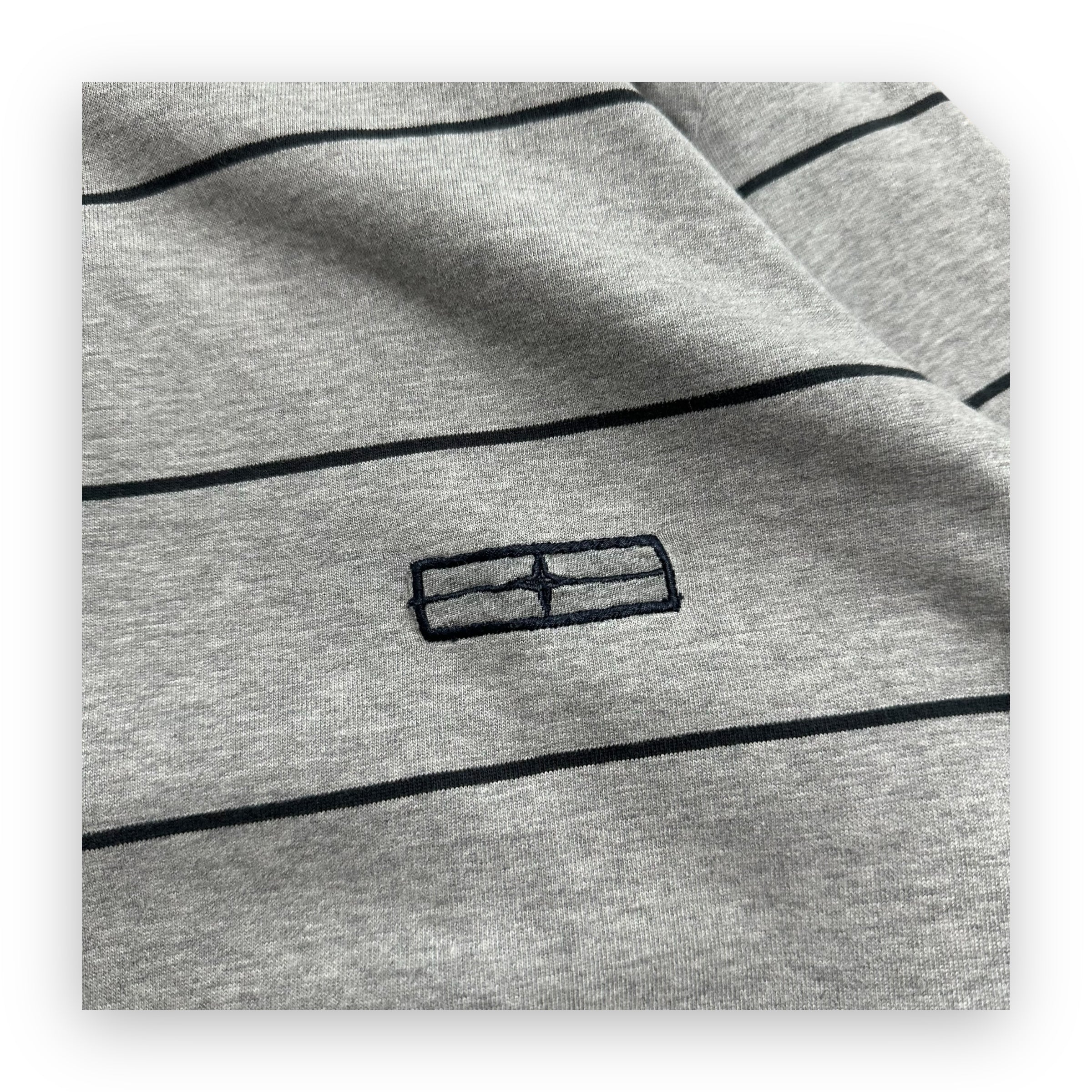 Polo Longsleeve Stone Island Denims Striped Grey AW07