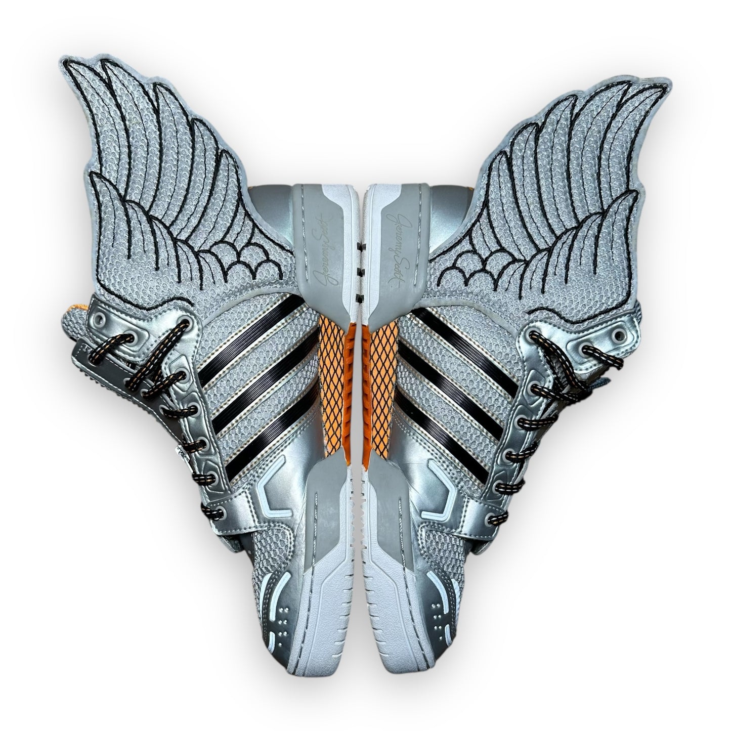 EU44 - US10 - UK9 • adidas Jeremy Scott Wings 2.0 Silver