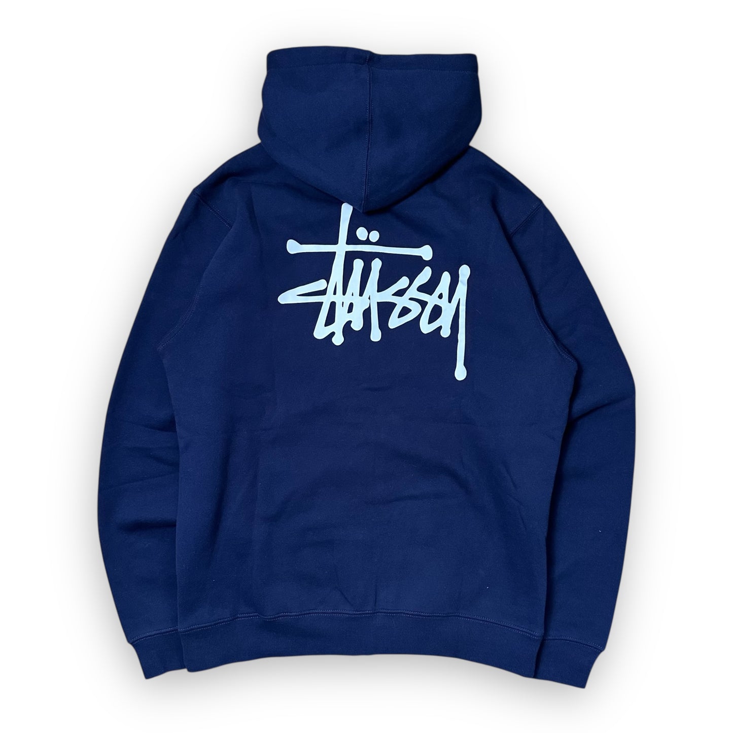 Sweatshirt Hoodie Zip Stussy Spell out Navy (XL)