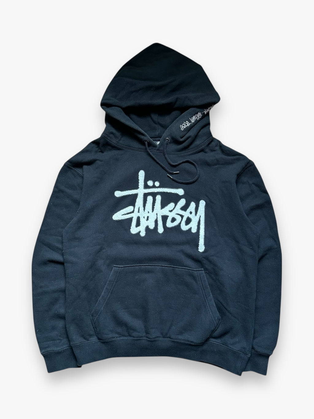 Sweatshirt Hoodie Stussy International Chenille Black