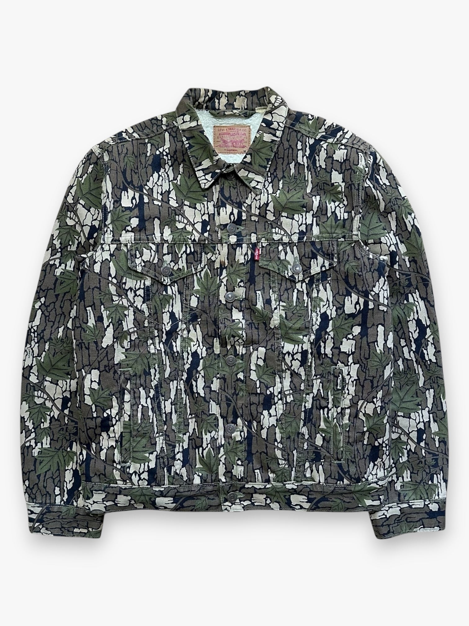 Jacket Supreme Levi’s Sherling Lined Camo Canvas Trucker FW13