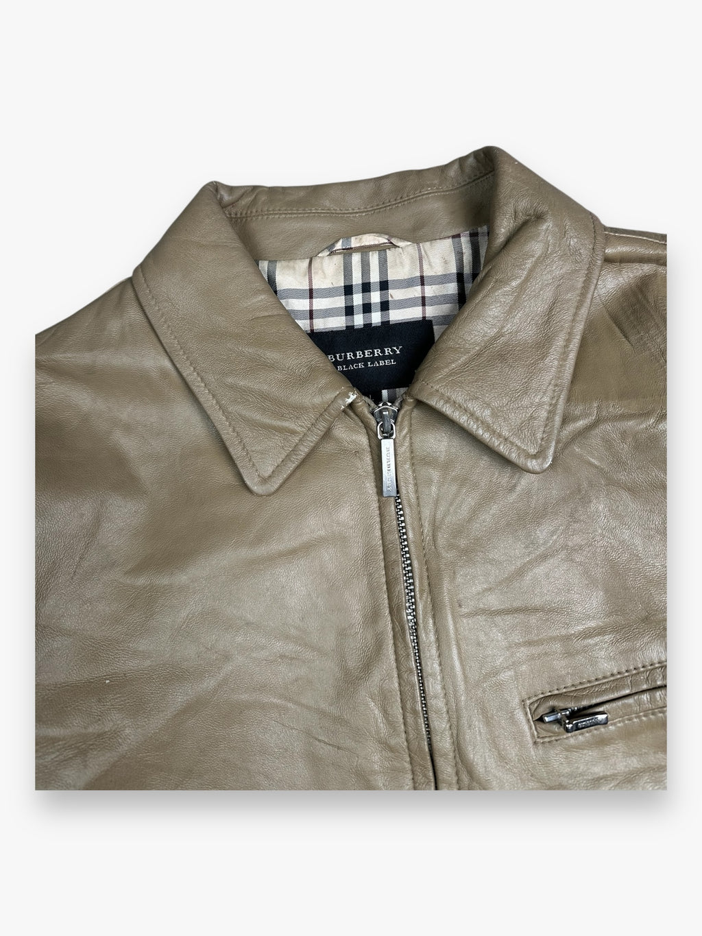 Burberry Black Label vintage Japanese Leather Jacket