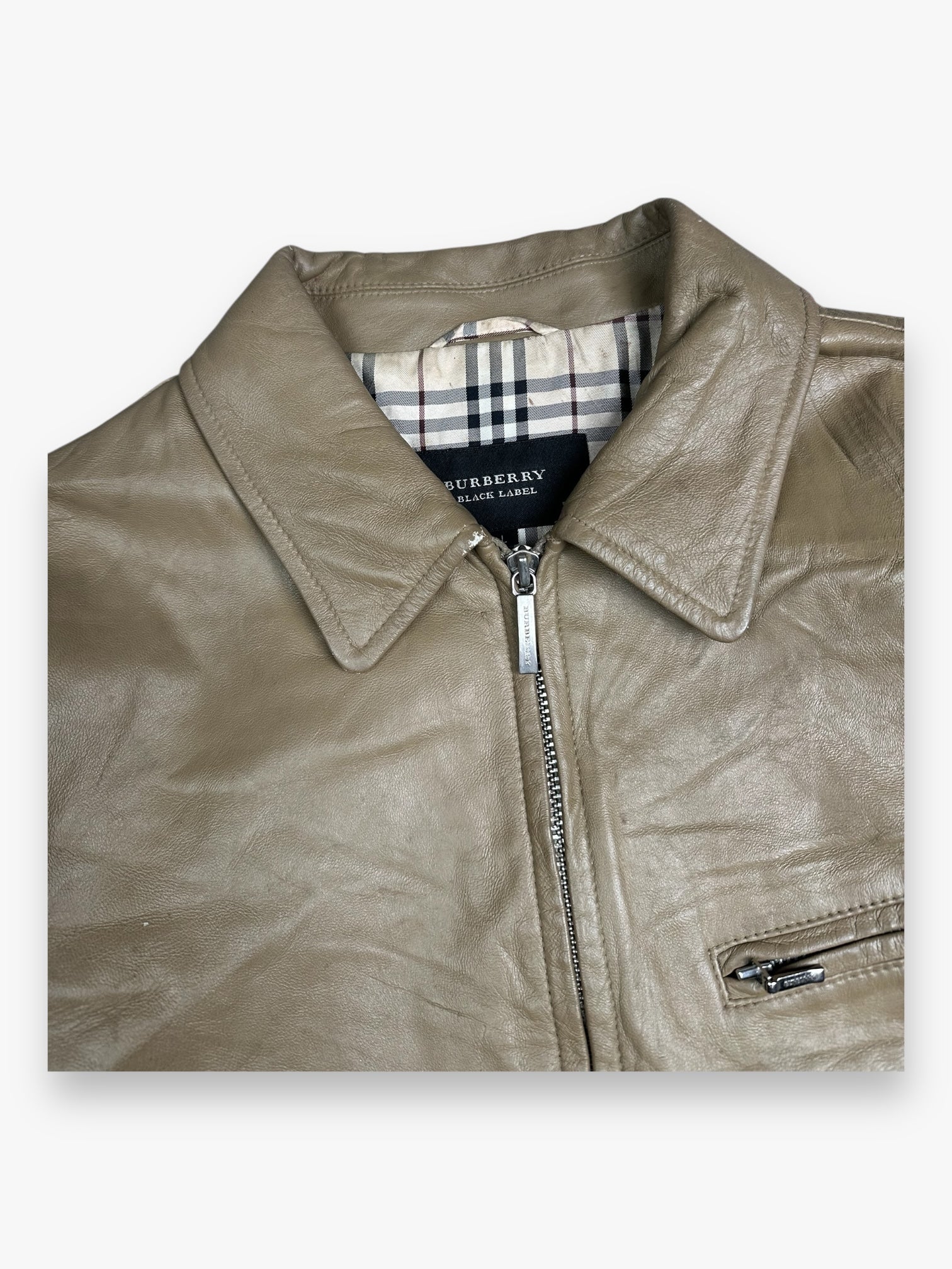 Burberry Black Label vintage Japanese Leather Jacket