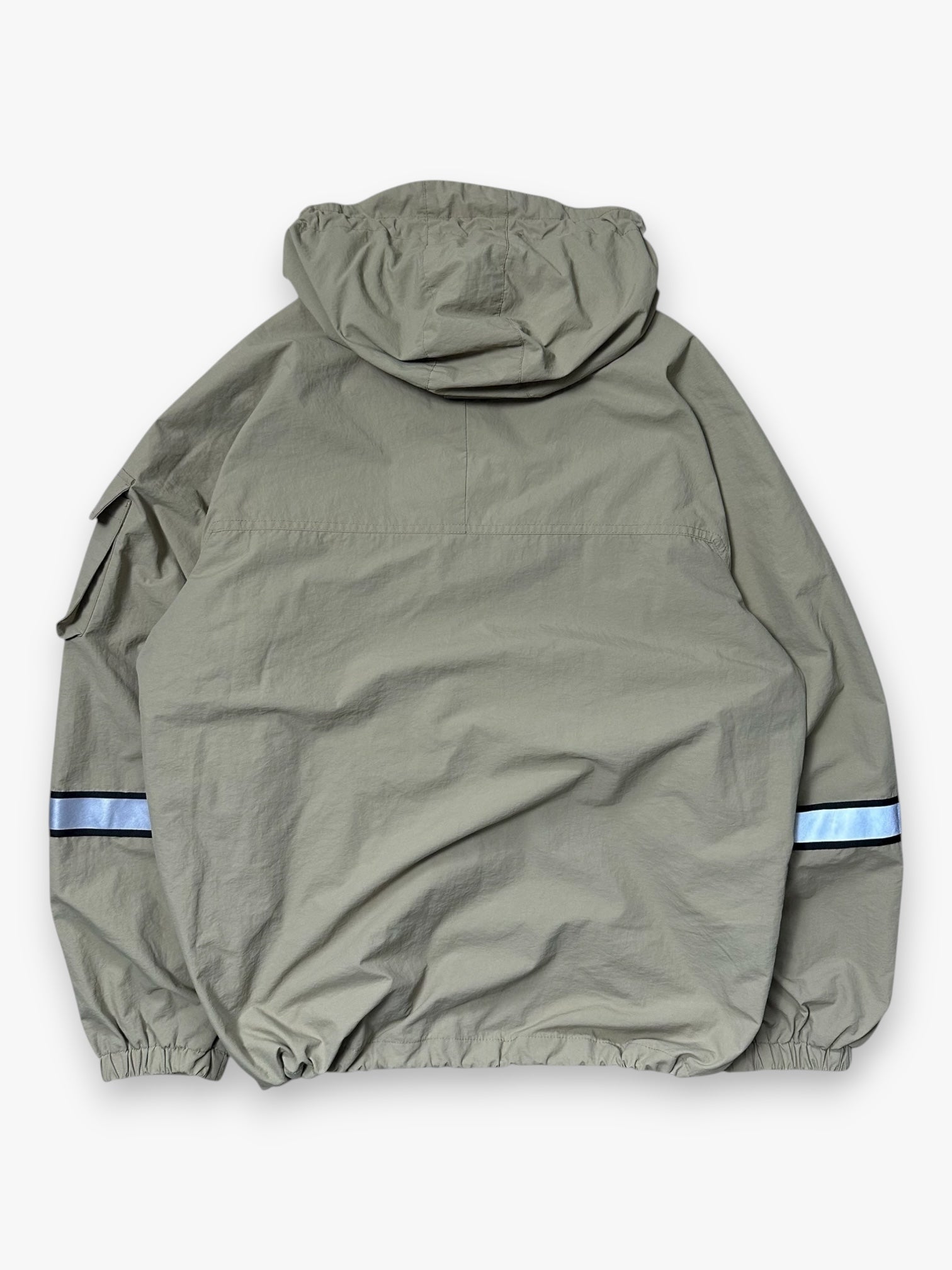 Jacket Supreme Reflective Taping Hooded Pullover Tan SS18