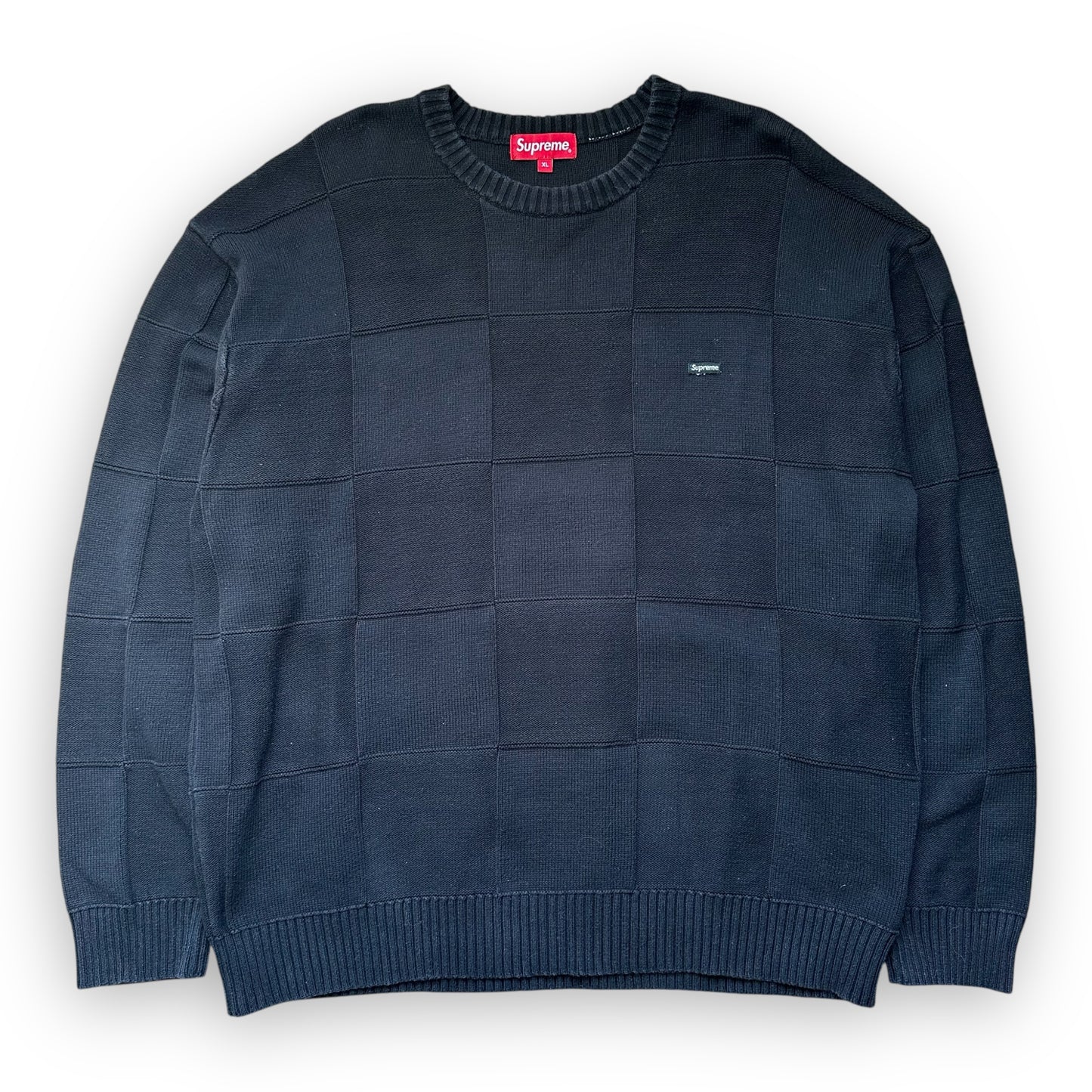 Sweater Supreme Tonal Checkerboard Small Box Black SS21 (XL)