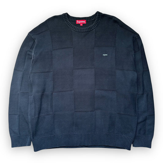 Sweater Supreme Tonal Checkerboard Small Box Black SS21 (XL)