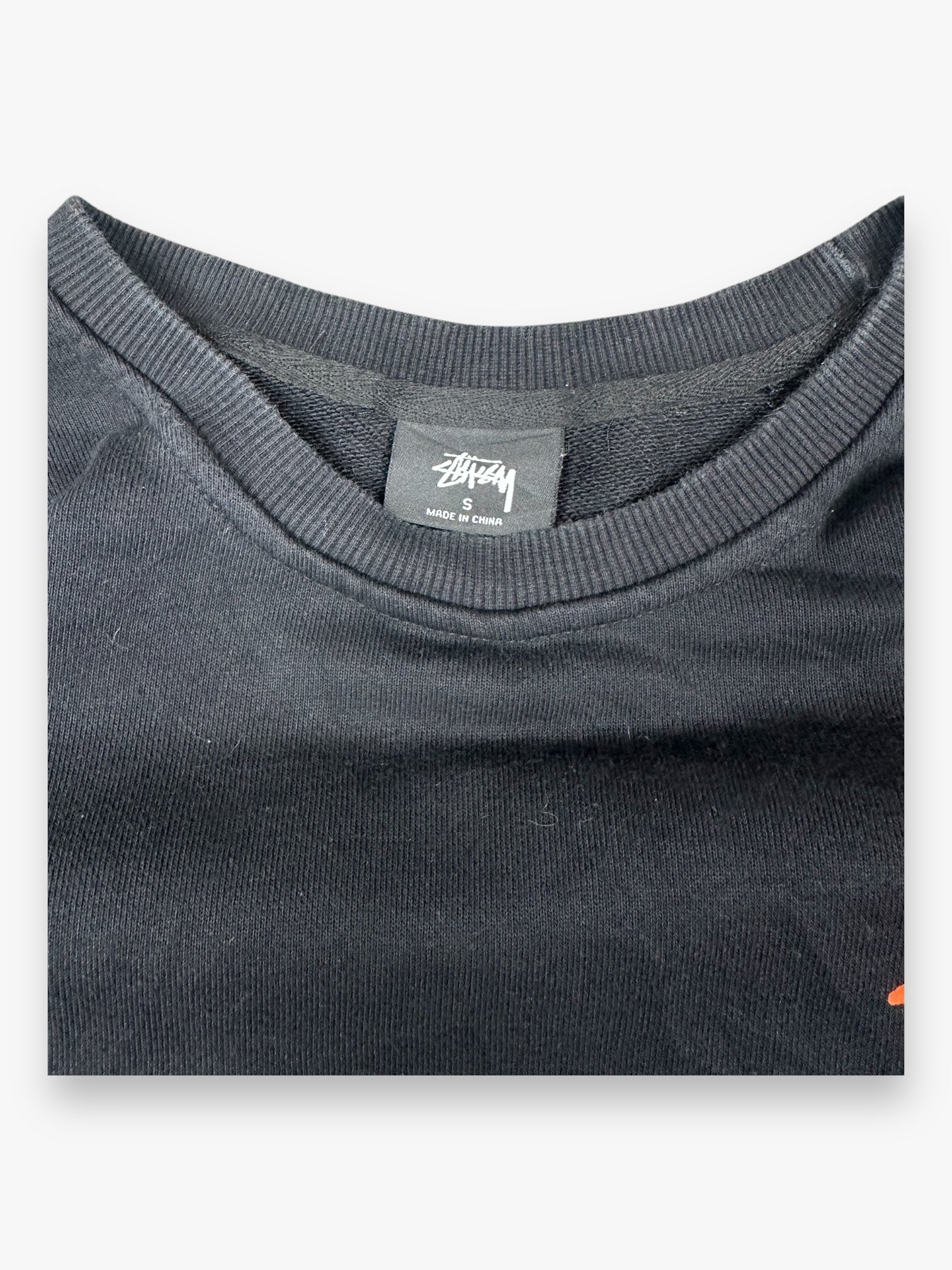 Sweatshirt Crewneck Stussy Dover Street Market London Black Orange