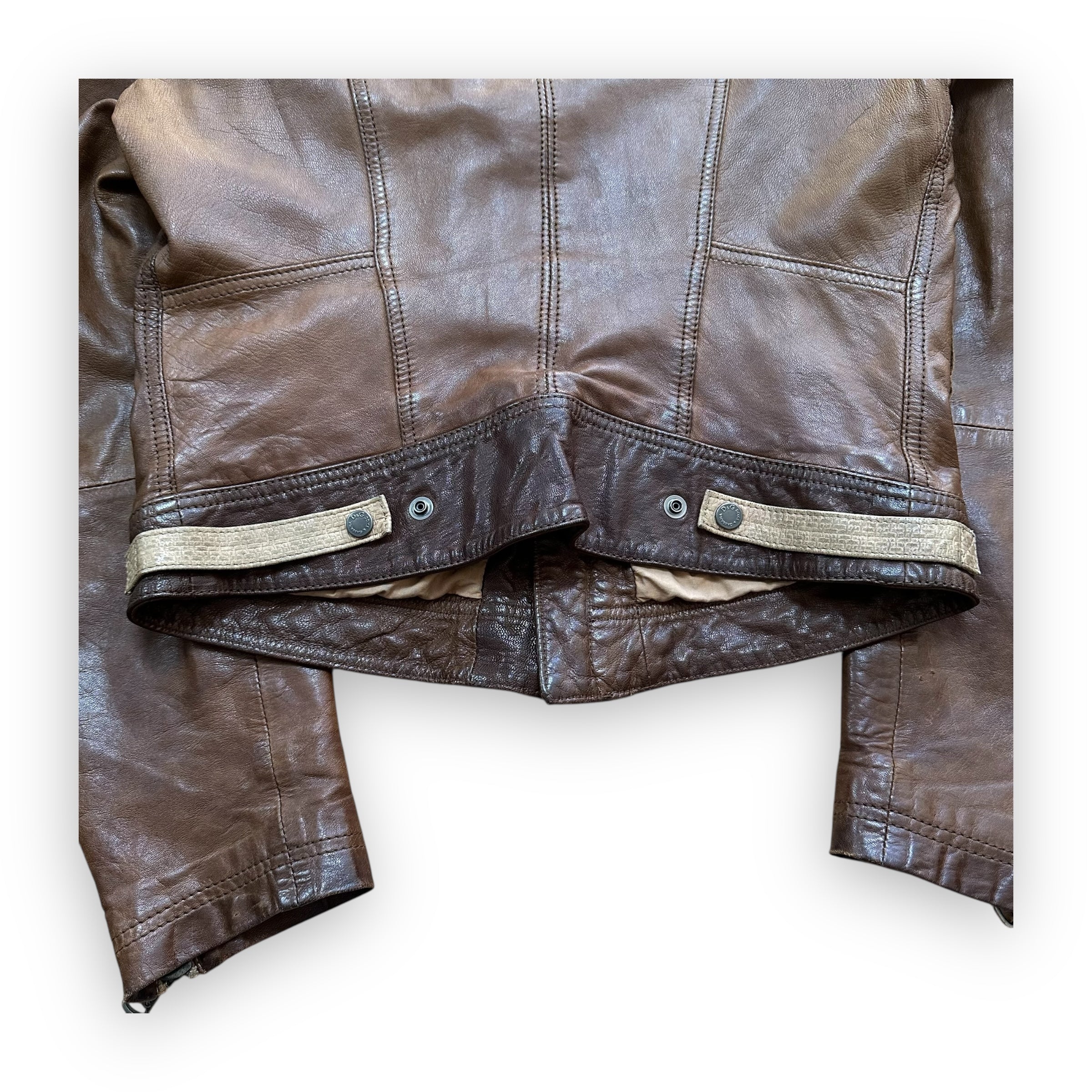 Jacket Dolce & Gabbana Leather Brown vintage