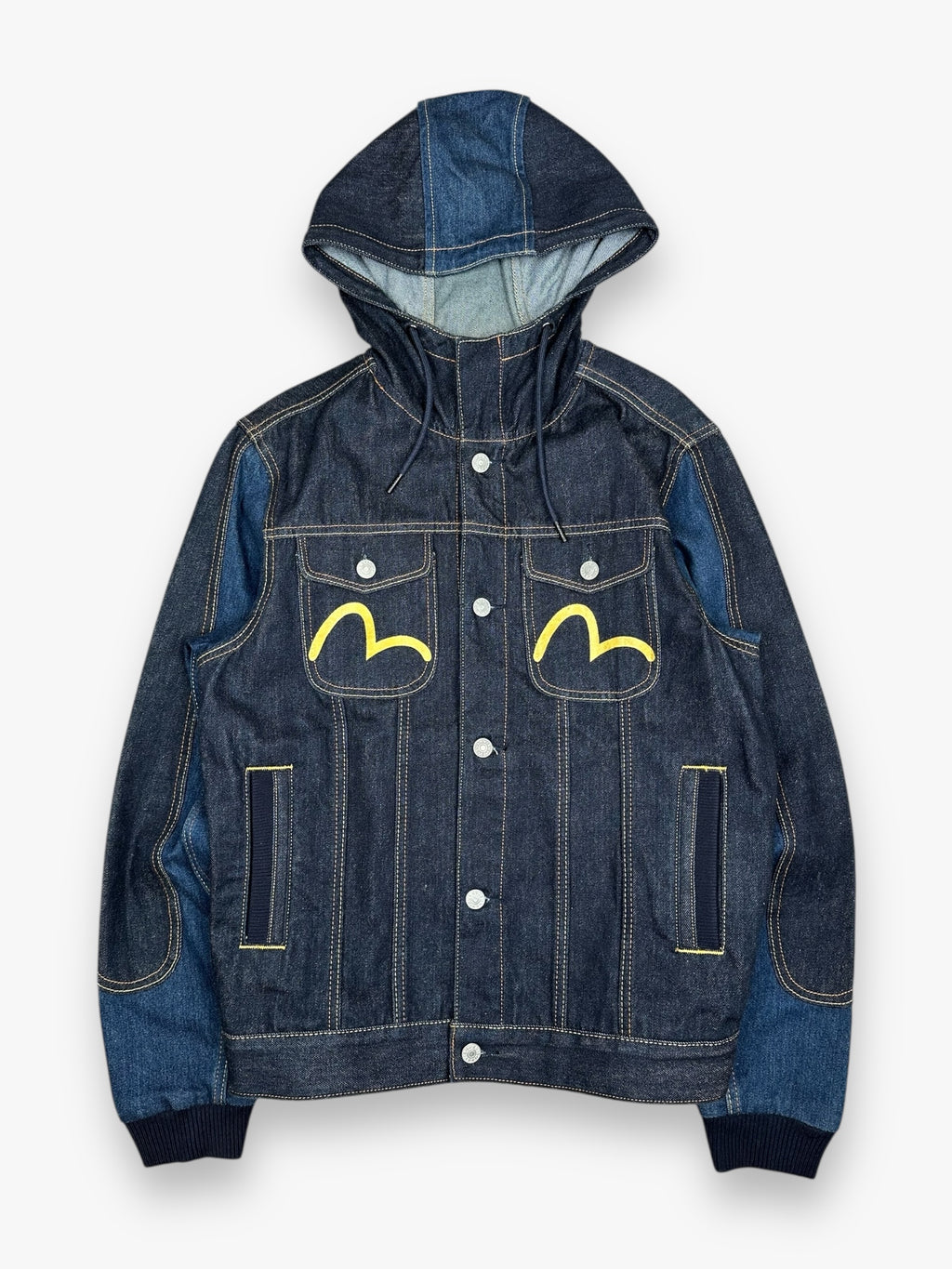 Evisu Hooded Denim Jacket Navy