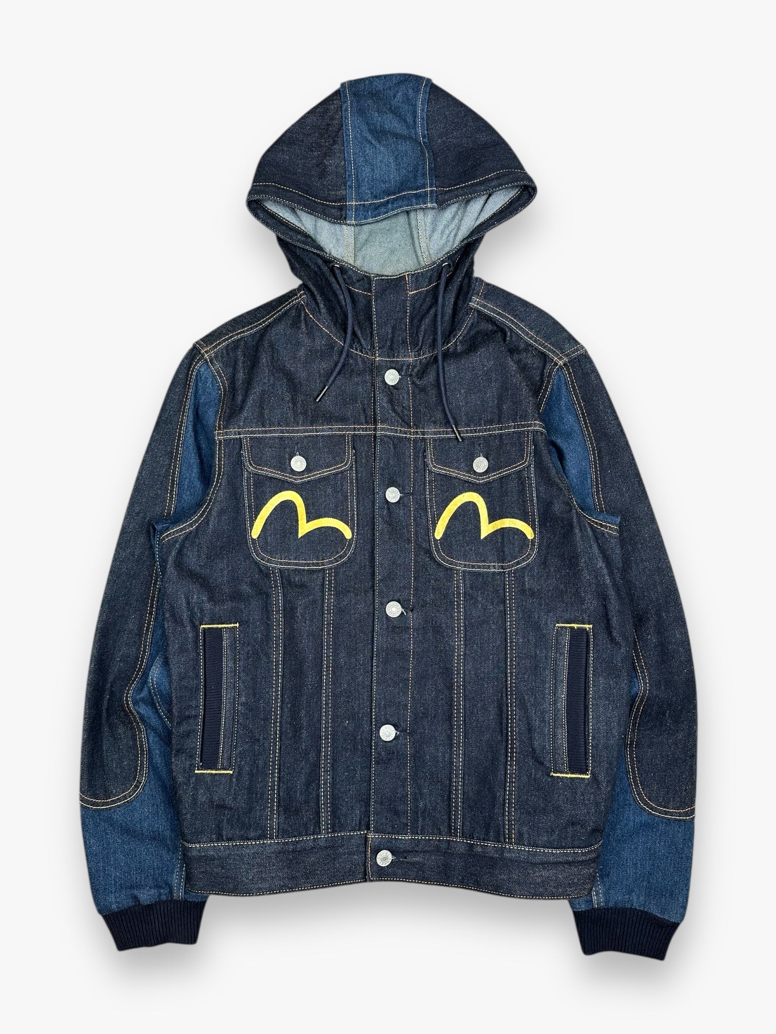 Evisu Hooded Denim Jacket Navy