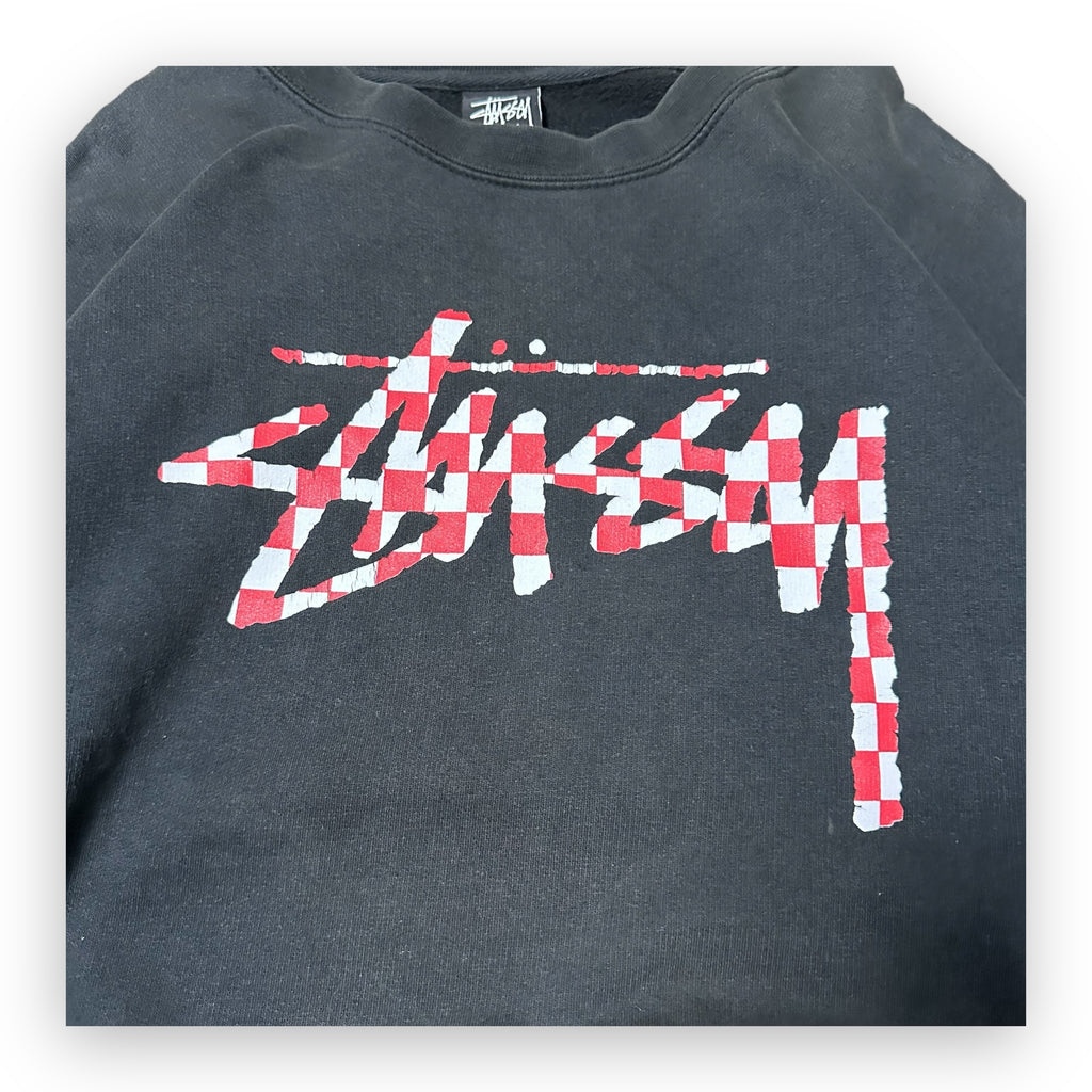 Sweatshirt Crewneck Stussy Tiles Black