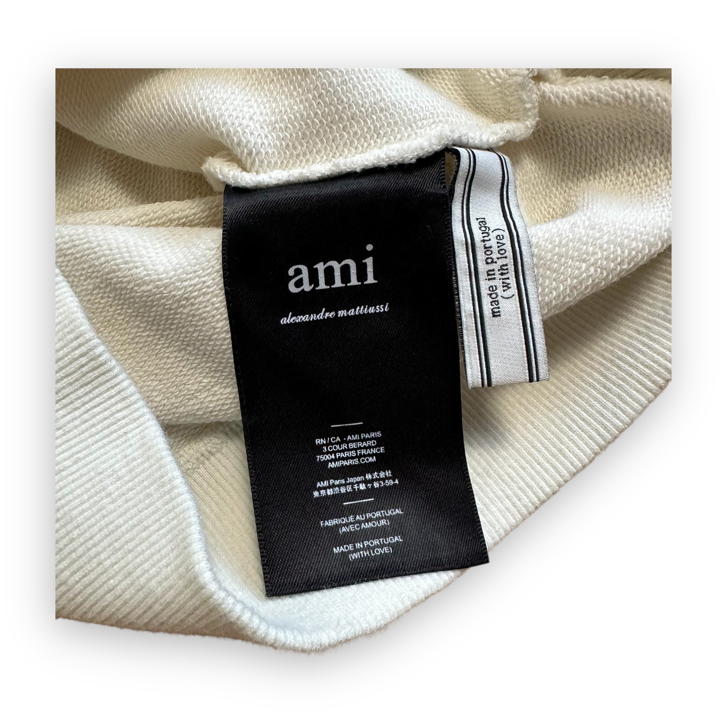 Sweatshirt Crewneck Ami Paris Cream