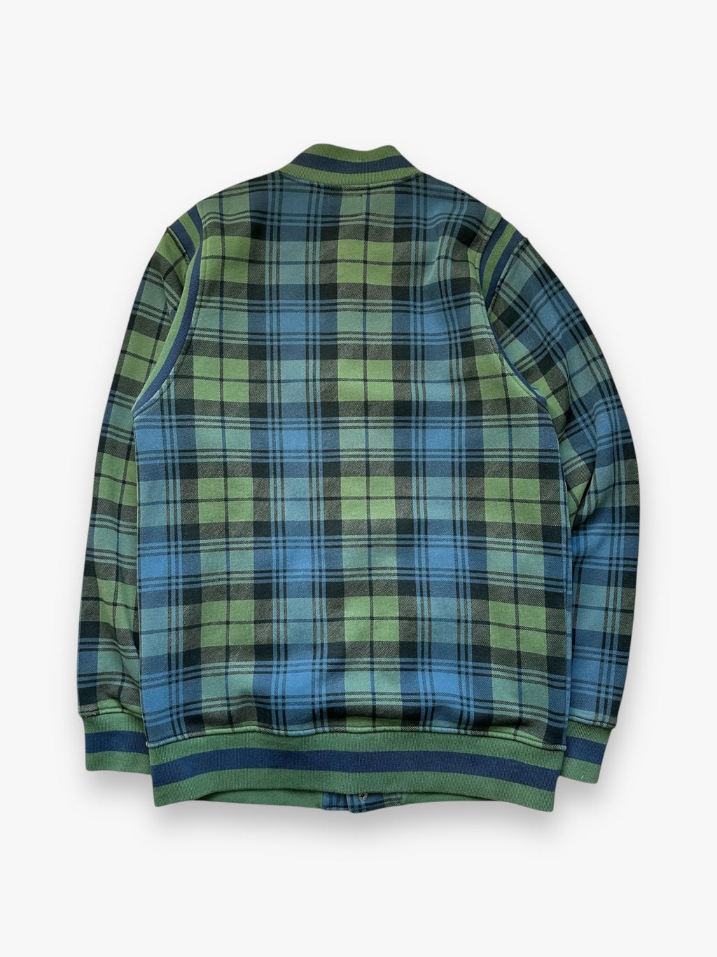 Jacket Stussy Varsity Tartan Blue Green vintage