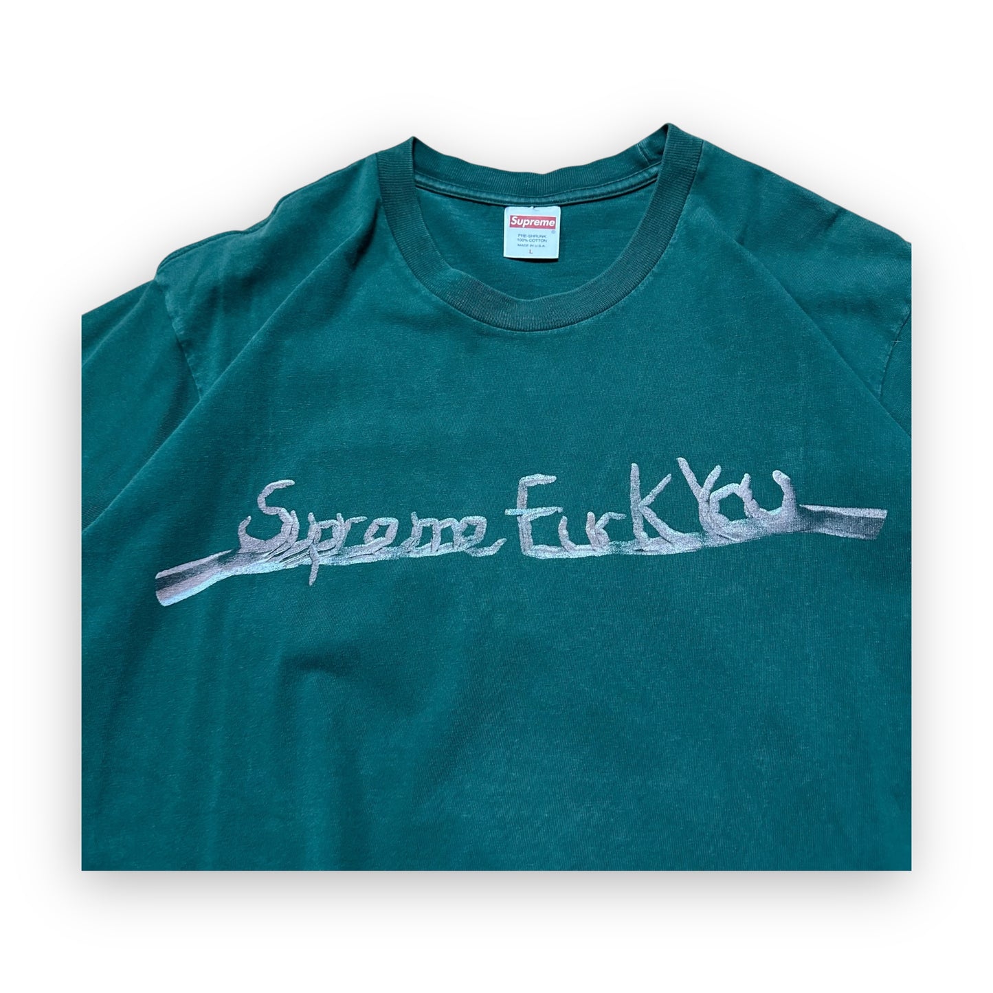 Tee Supreme Fuck You Dark Green FW18 (L)