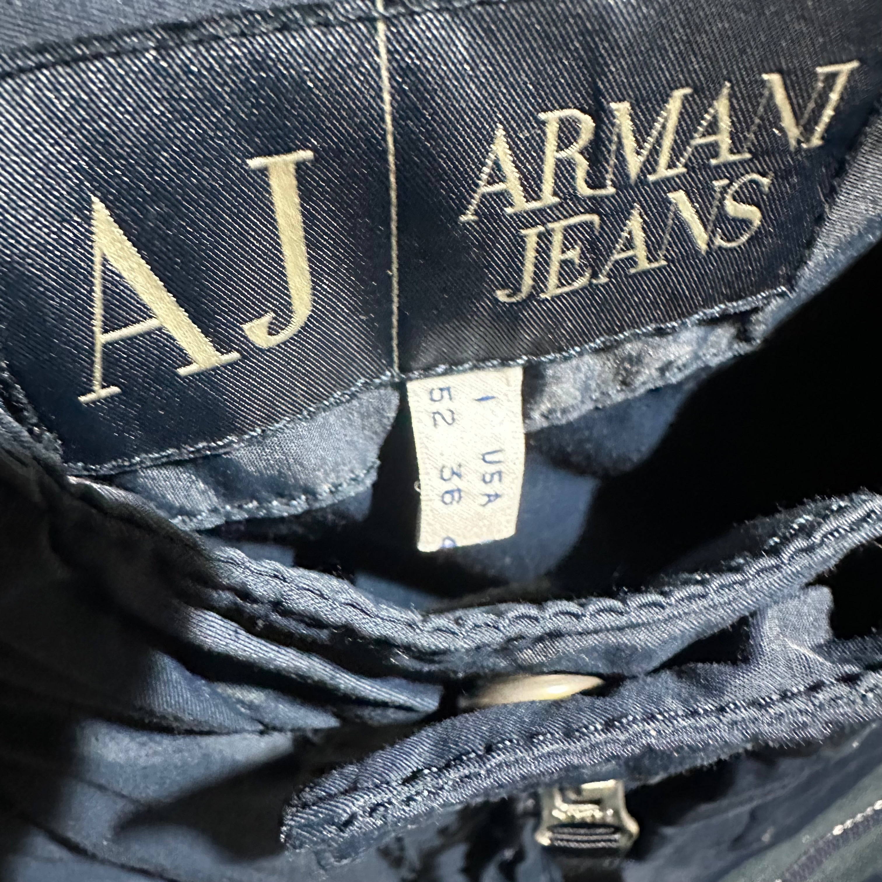 Jacket Armani Jeans Bomber « Letters » Navy 00s