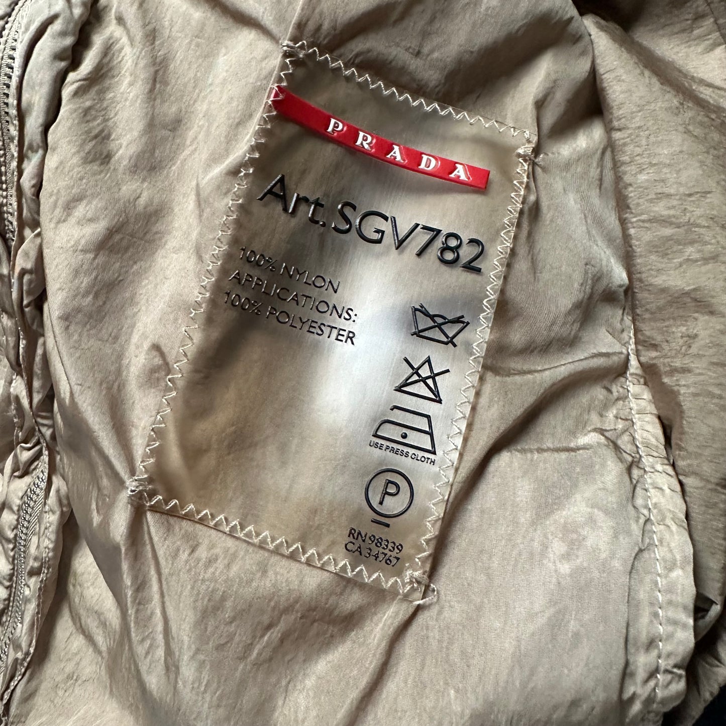 Jacket Prada Sport Nylon Light Brown (L)