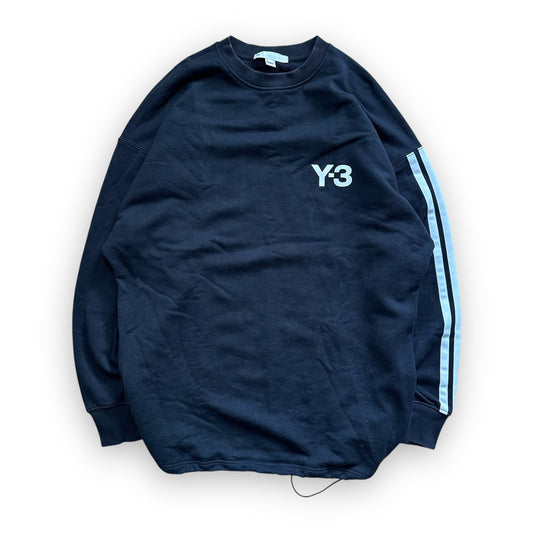 Sweatshirt Crewneck Y-3 Asymetrical Striped Black (L)