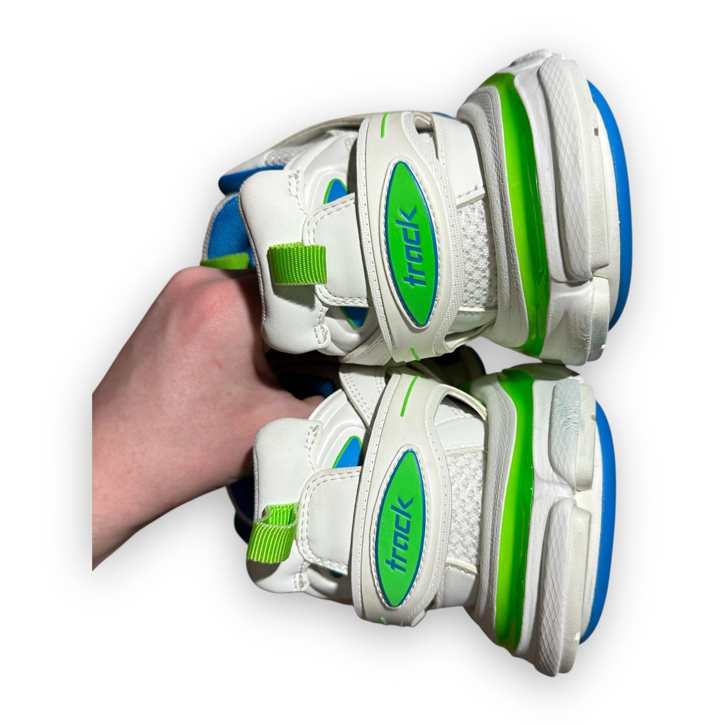 EU44 - US10 - UK9 • Balenciaga Track White Blue Green