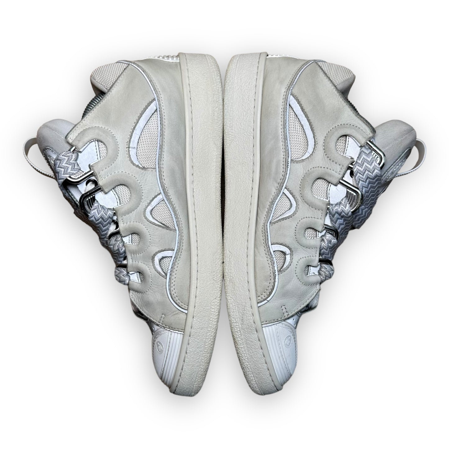 EU43 - US9.5 - UK8.5 • Lanvin Curb White Grey Reflective