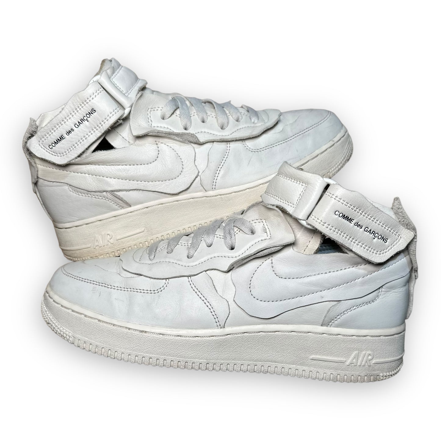 EU42.5 - US9 - UK8 • Air Force 1 Mid Comme des Garcons White