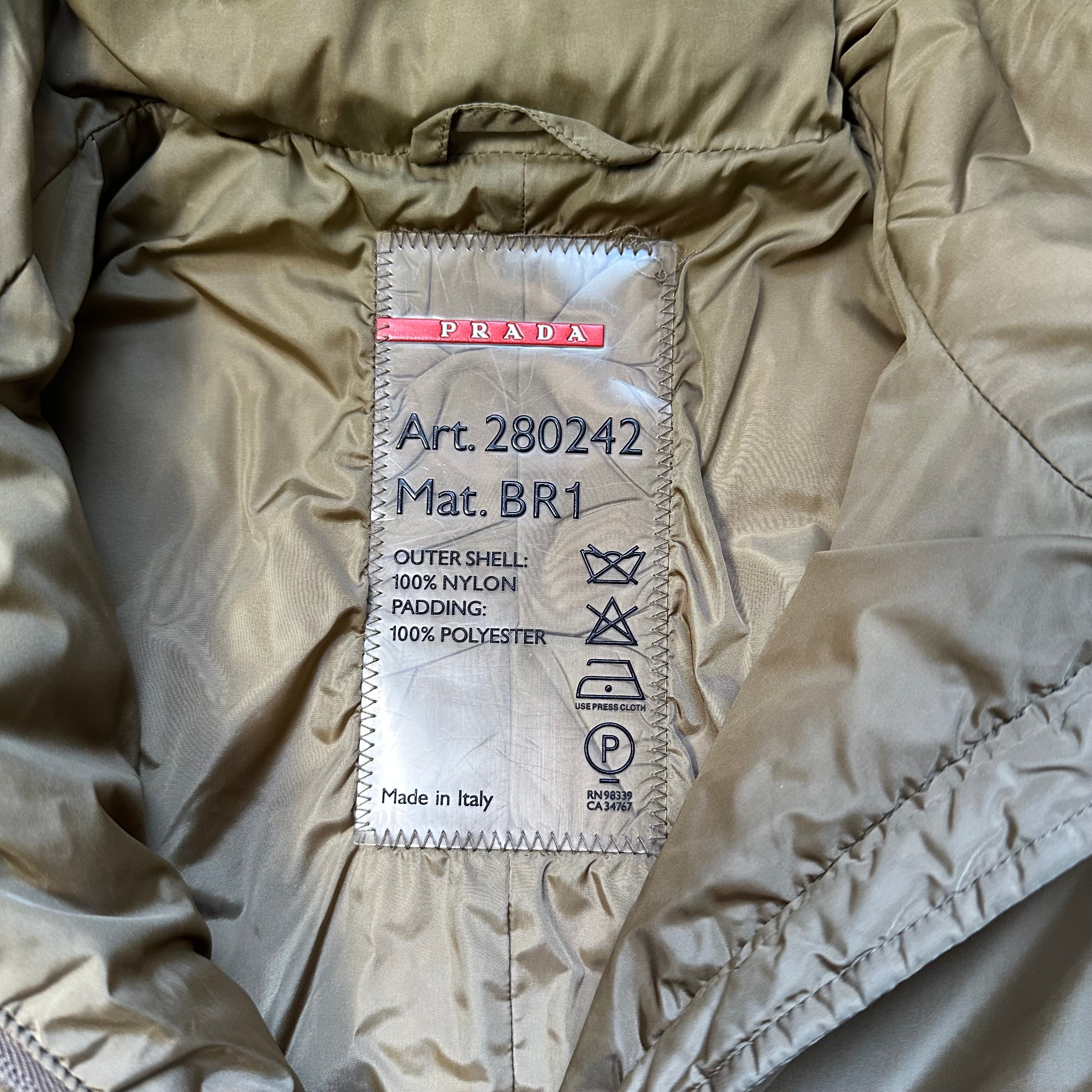 Jacket Prada Sport Down Light Brown