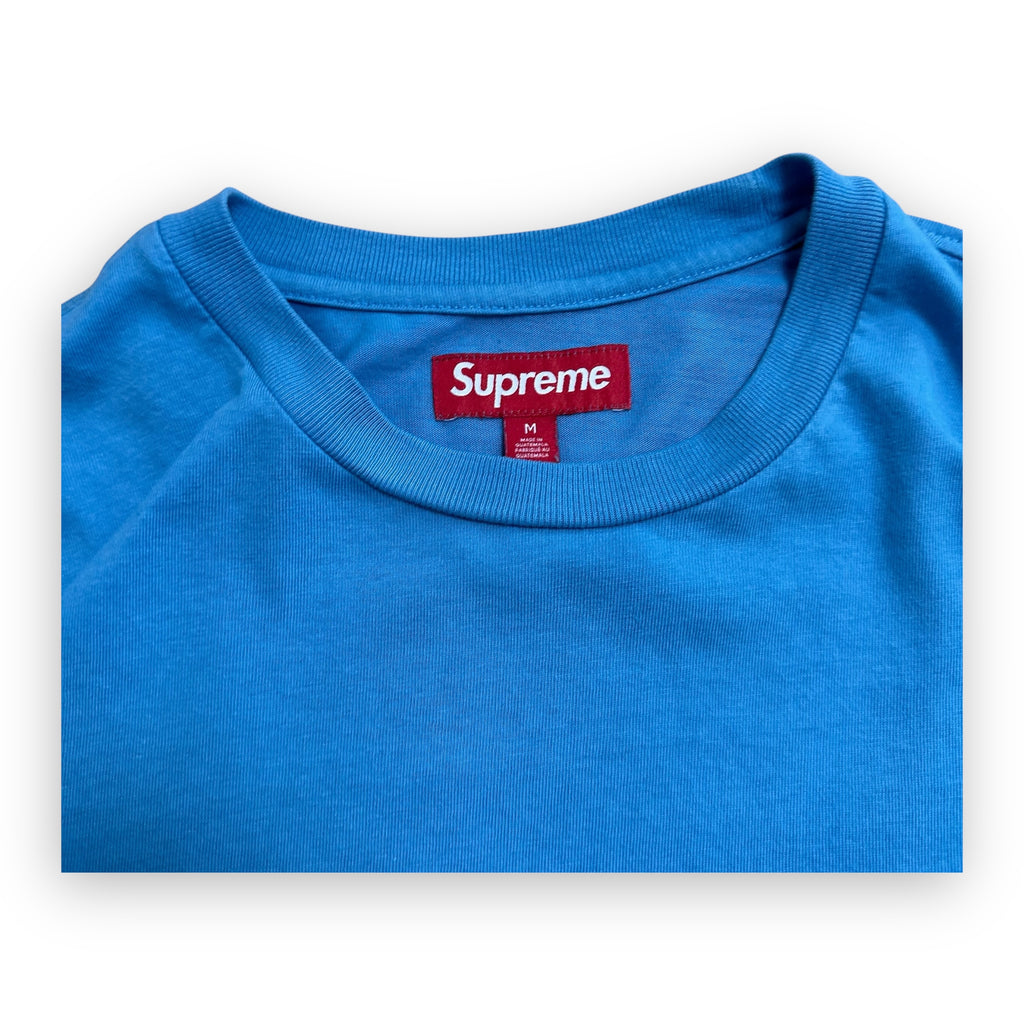 Tee Supreme Washed Tag Light Royal SS24