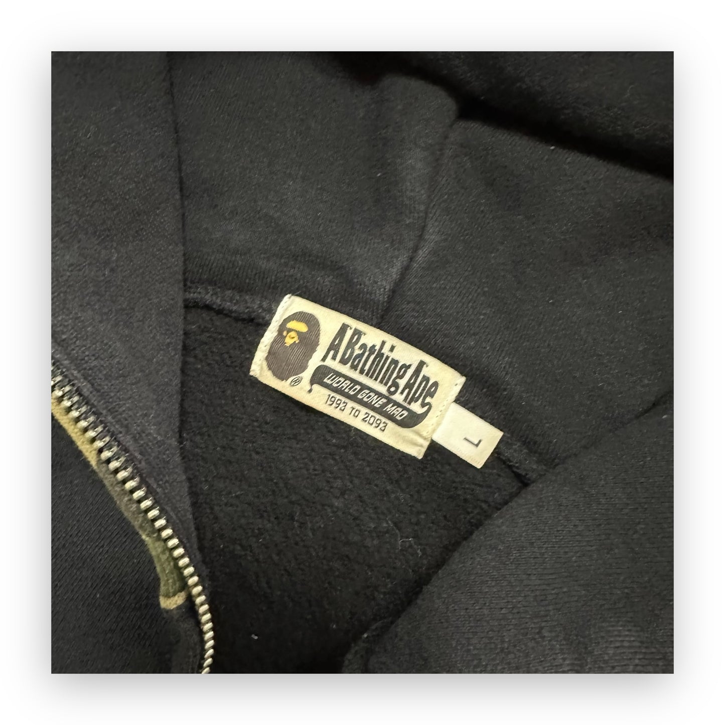 Sweatshirt Hoodie Zip BAPE Shark Camo Black (M)