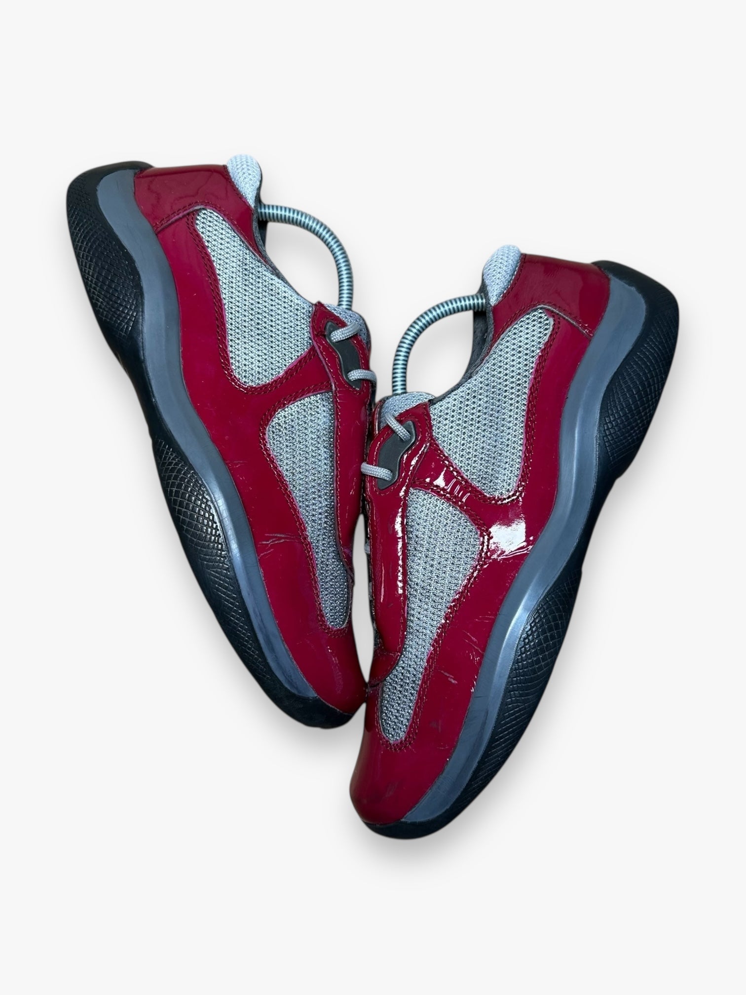 Prada America’s Cup Red Patent Grey vintage