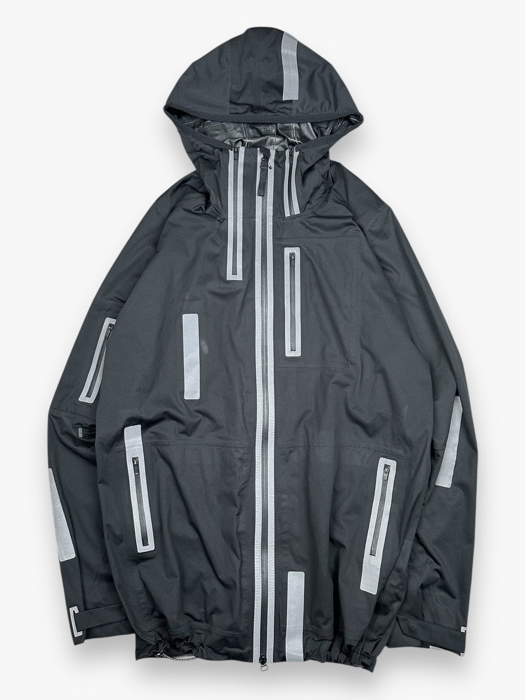 Y-3 Multi Pocket Reflective Rain Parka Jacket Black