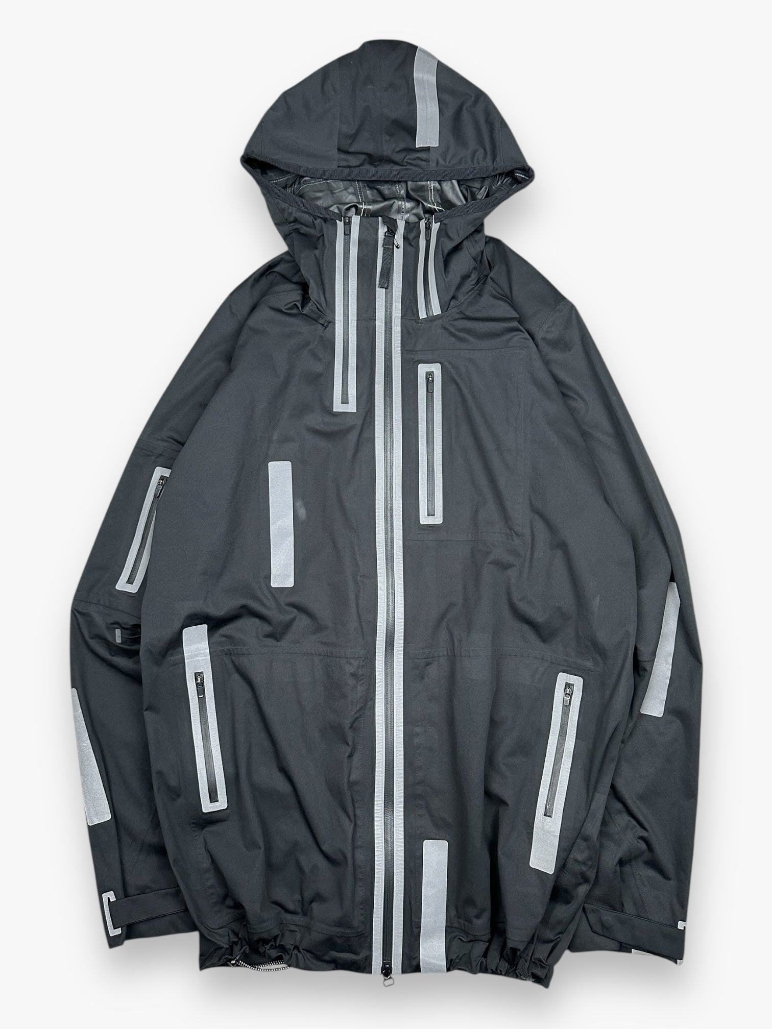 Y-3 Multi Pocket Reflective Rain Parka Jacket Black