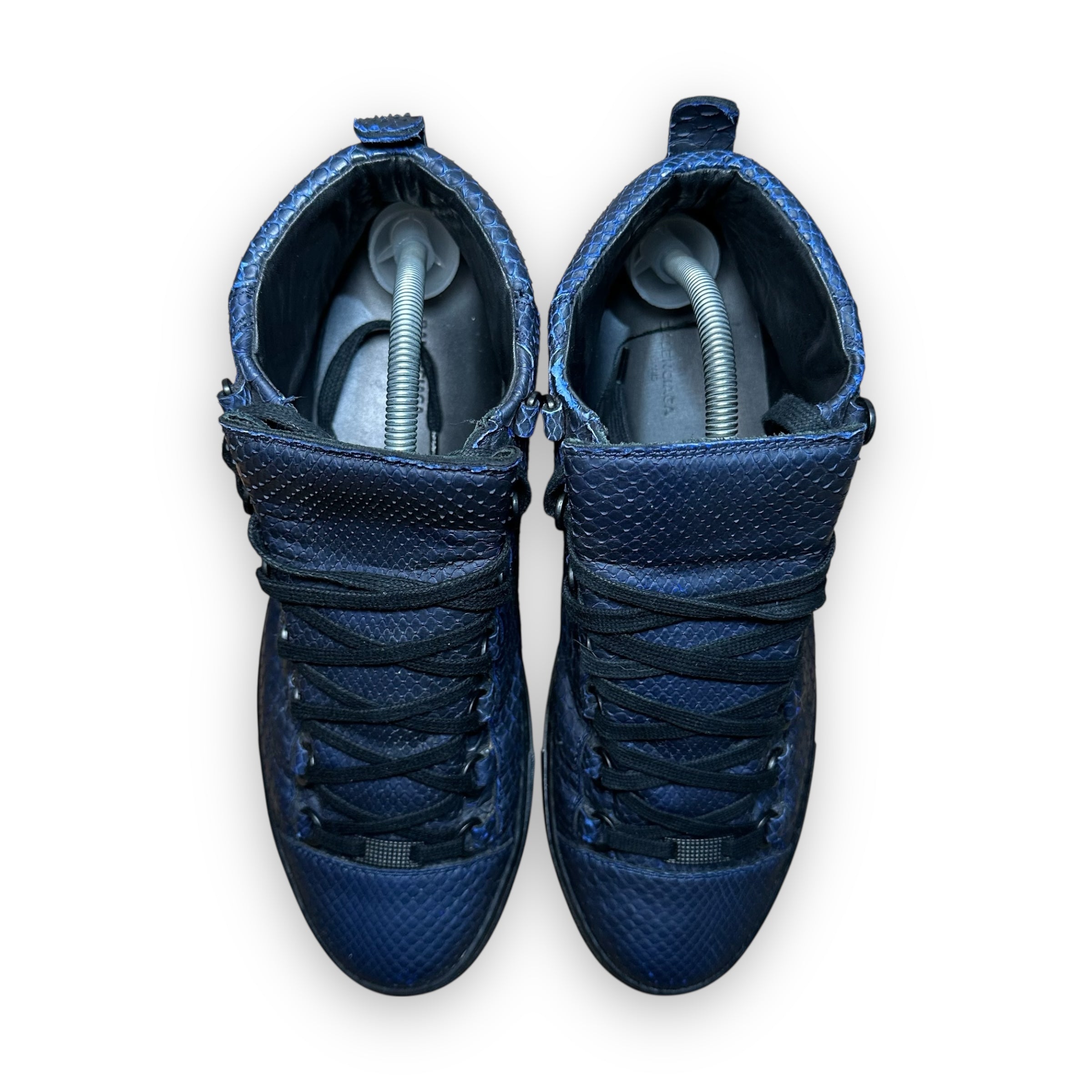Balanciaga Arena High Snakeskin Navy