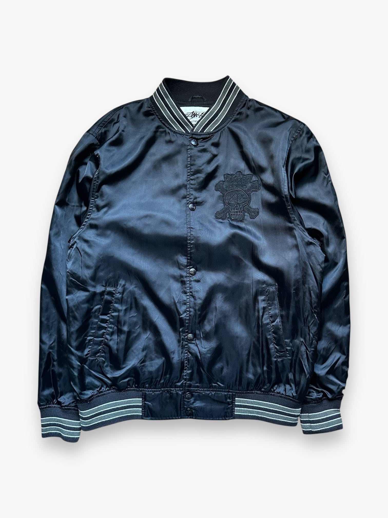 Jacket Stussy Varsity Bomber Nylon Black vintage