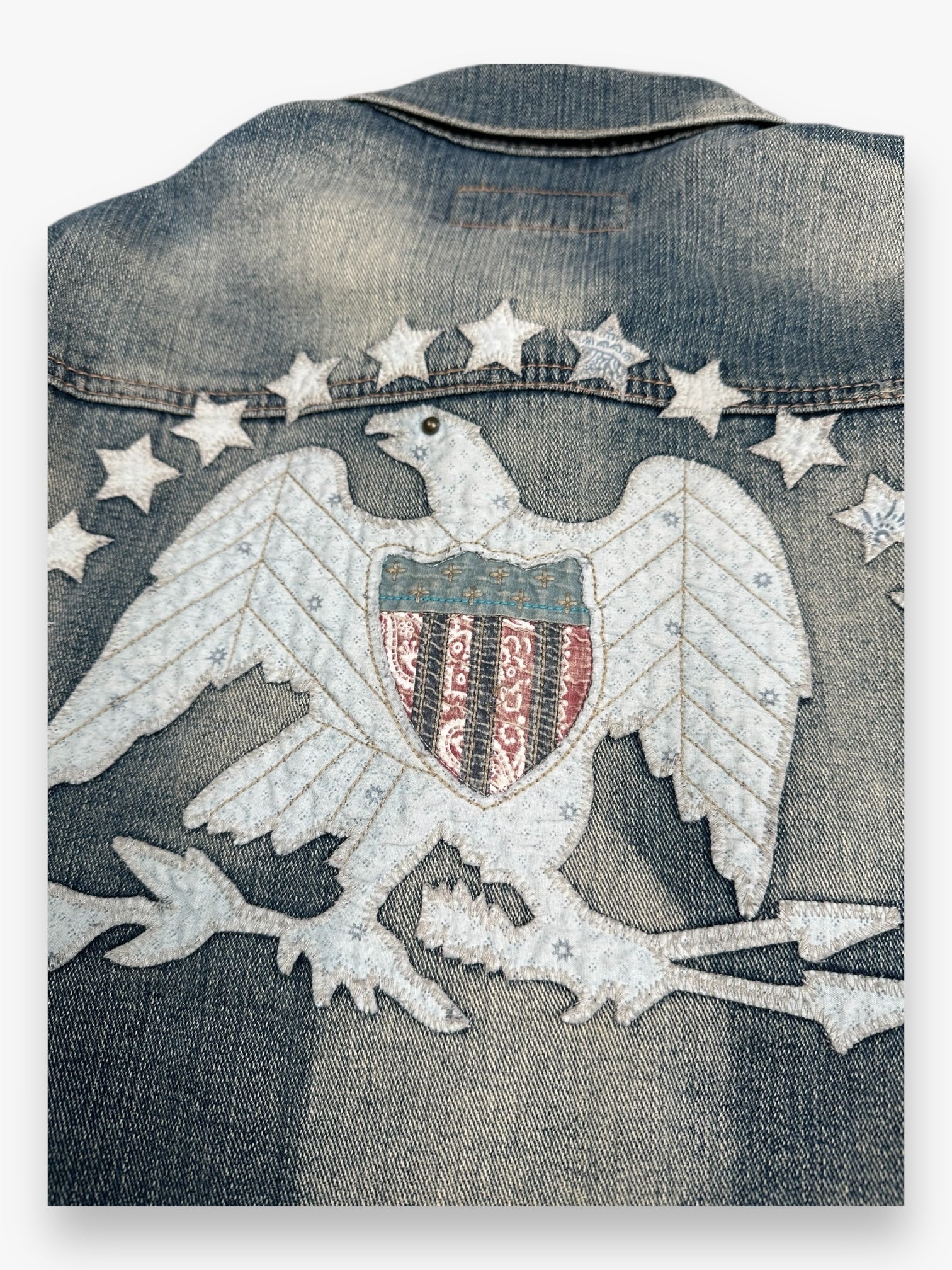 Ralph Lauren Denim & Supply Faded Denim Jacket Eagle USA