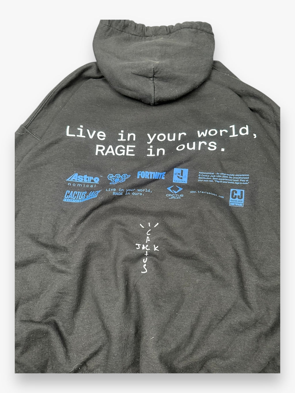 Sweatshirt Hoodie Travis Scott Cactus Jack x Fortnite Black