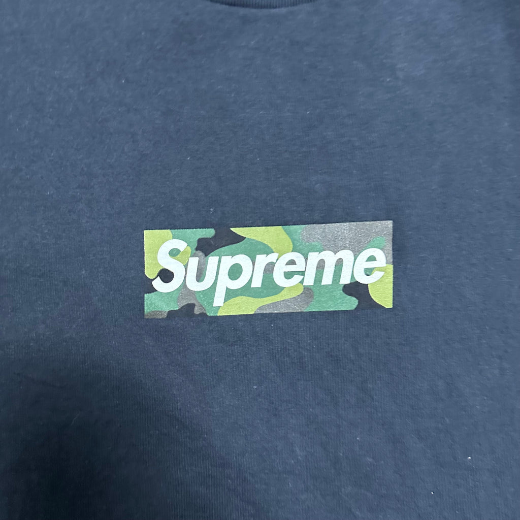 Tee Supreme Box Logo Navy Camo FW23