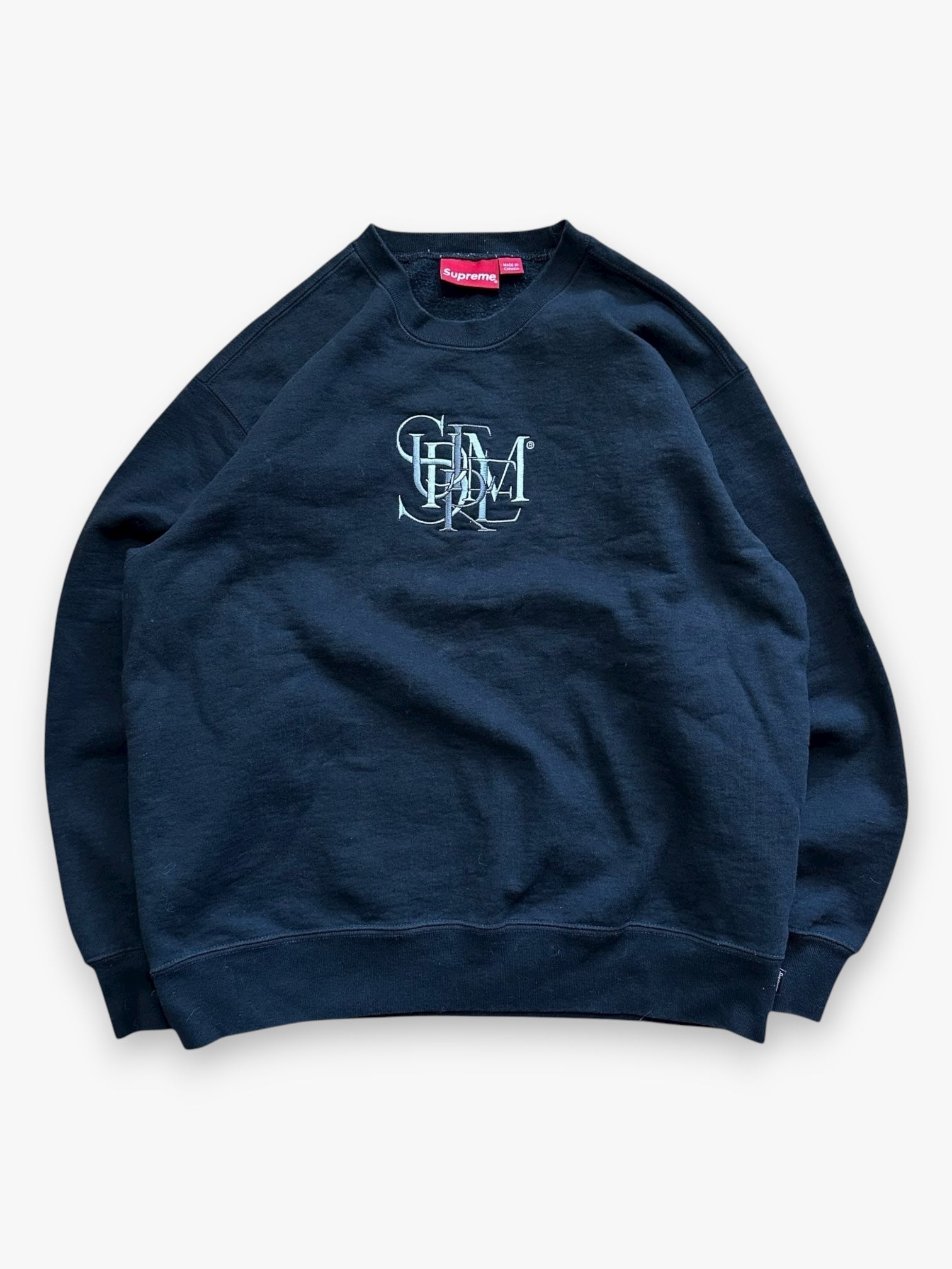 Sweatshirt Crewneck Supreme Overlap Black SS22