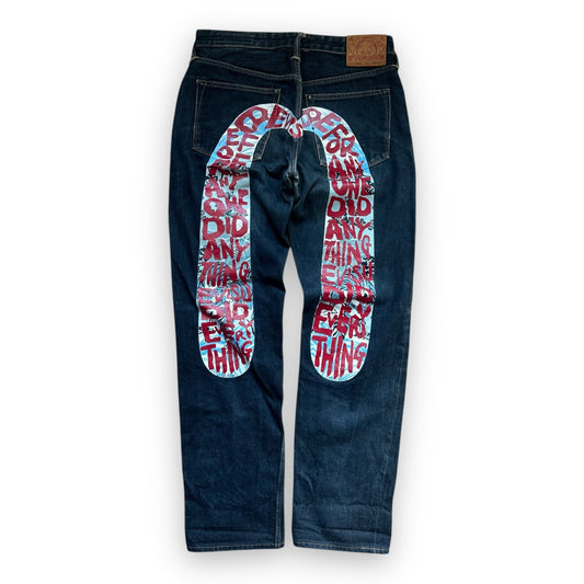 Jeans Evisu Daicock Lot 2000 Red/Blue (M)