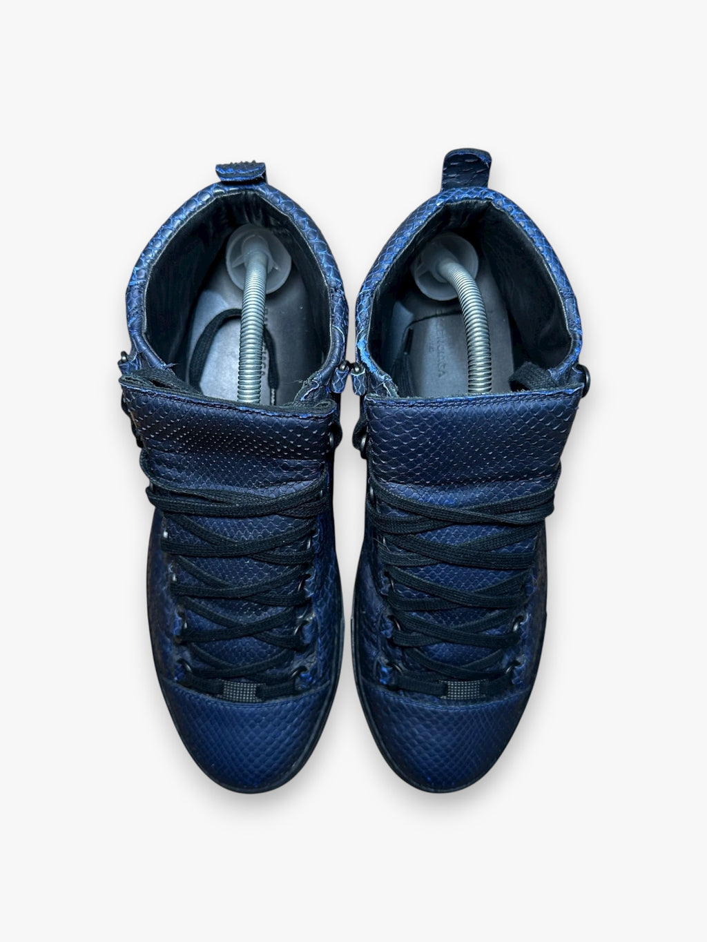 Balanciaga Arena High Snakeskin Navy