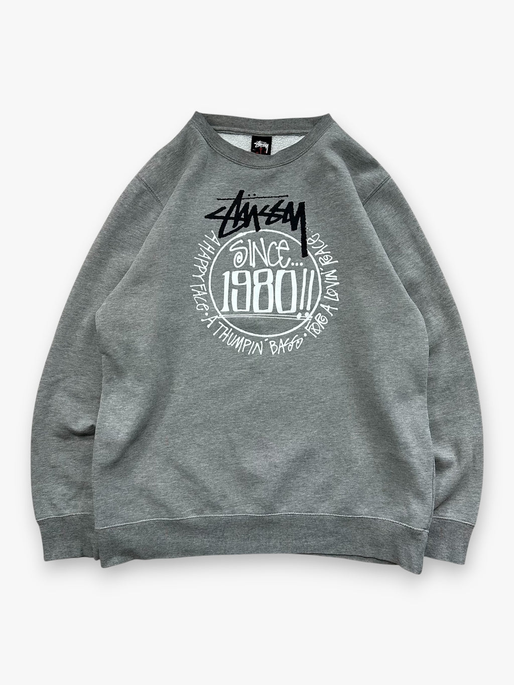 Sweatshirt Crewneck Stussy 00’s Grey Vintage