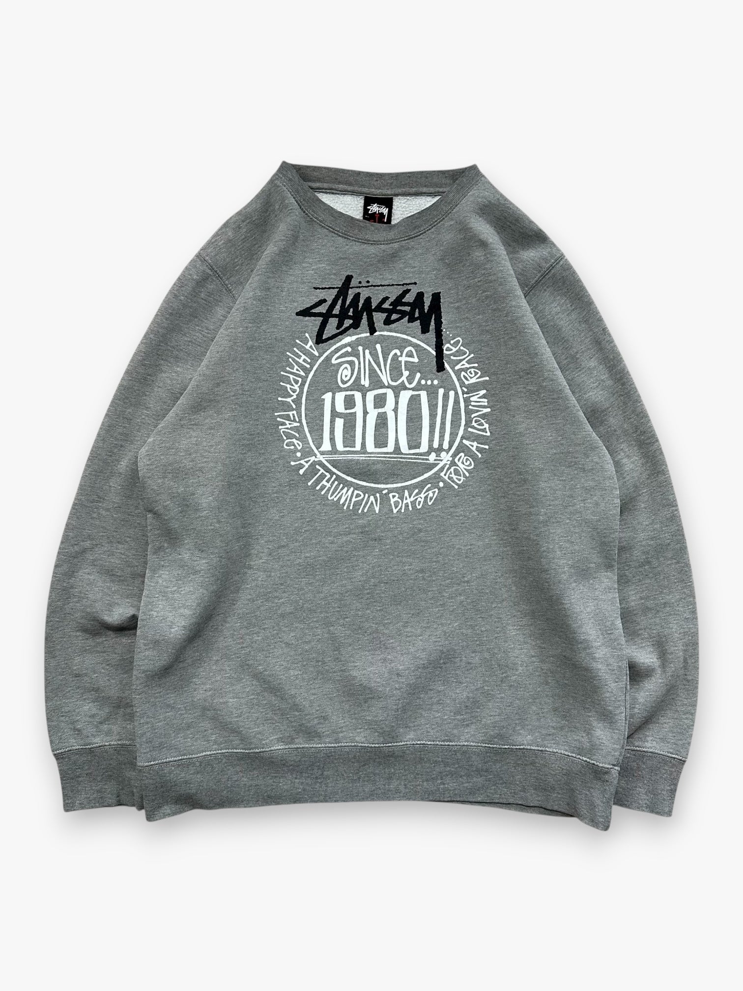 Sweatshirt Crewneck Stussy 00’s Grey Vintage