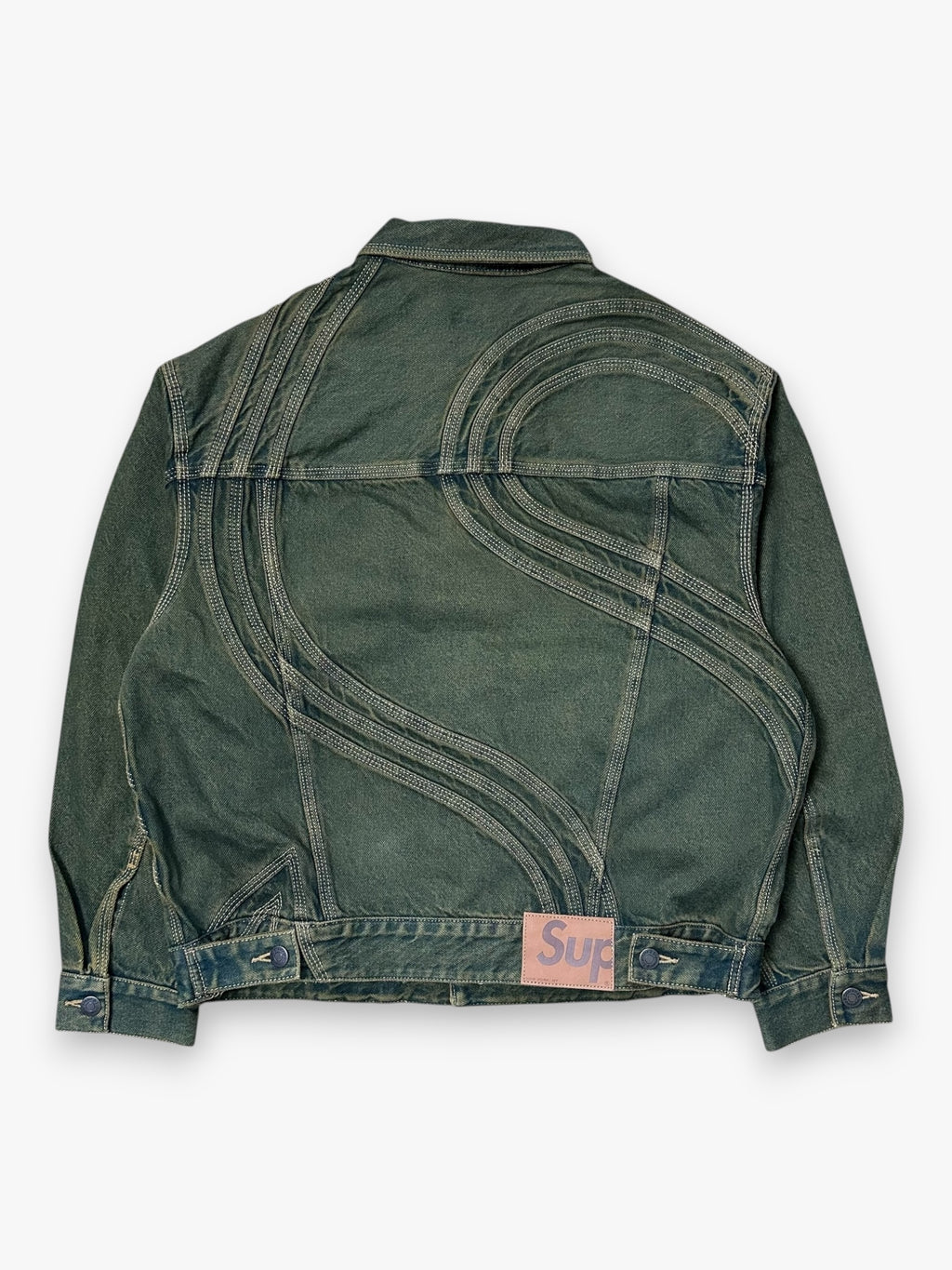Jacket Supreme Denim S Logo Dirty Green SS24