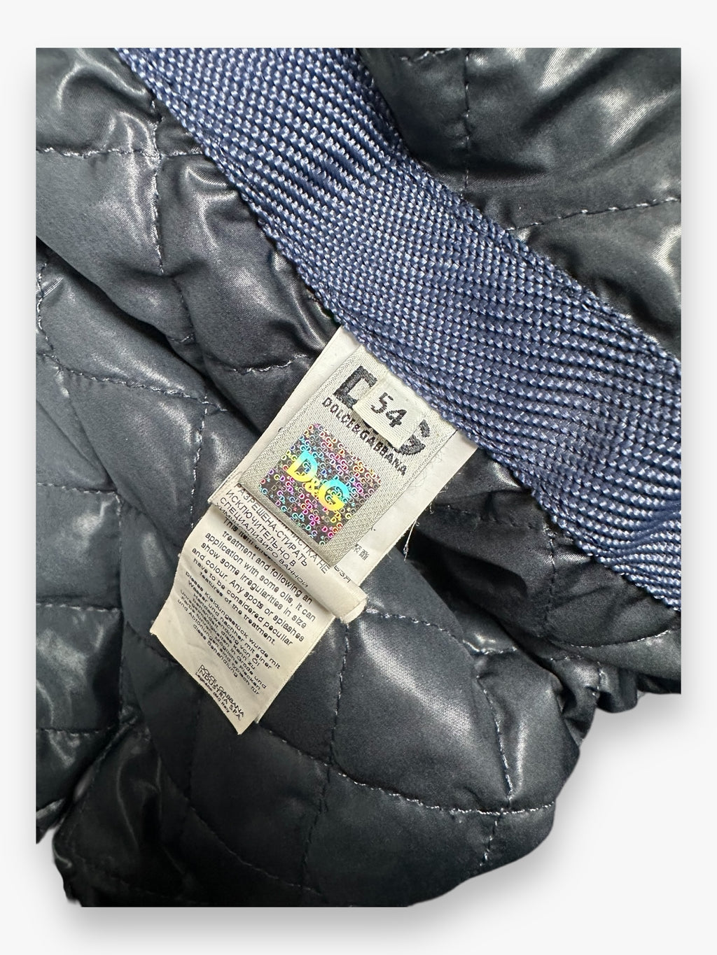 Jacket Leather Hybrid Nylon Dolce & Gabbana Black Navy