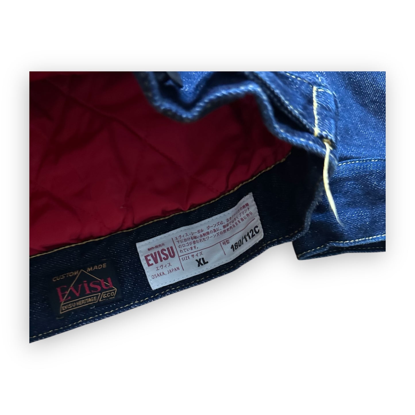 Jacket Evisu Denim Quilted Daicock Limited Edition Embroidery Seagull (L)