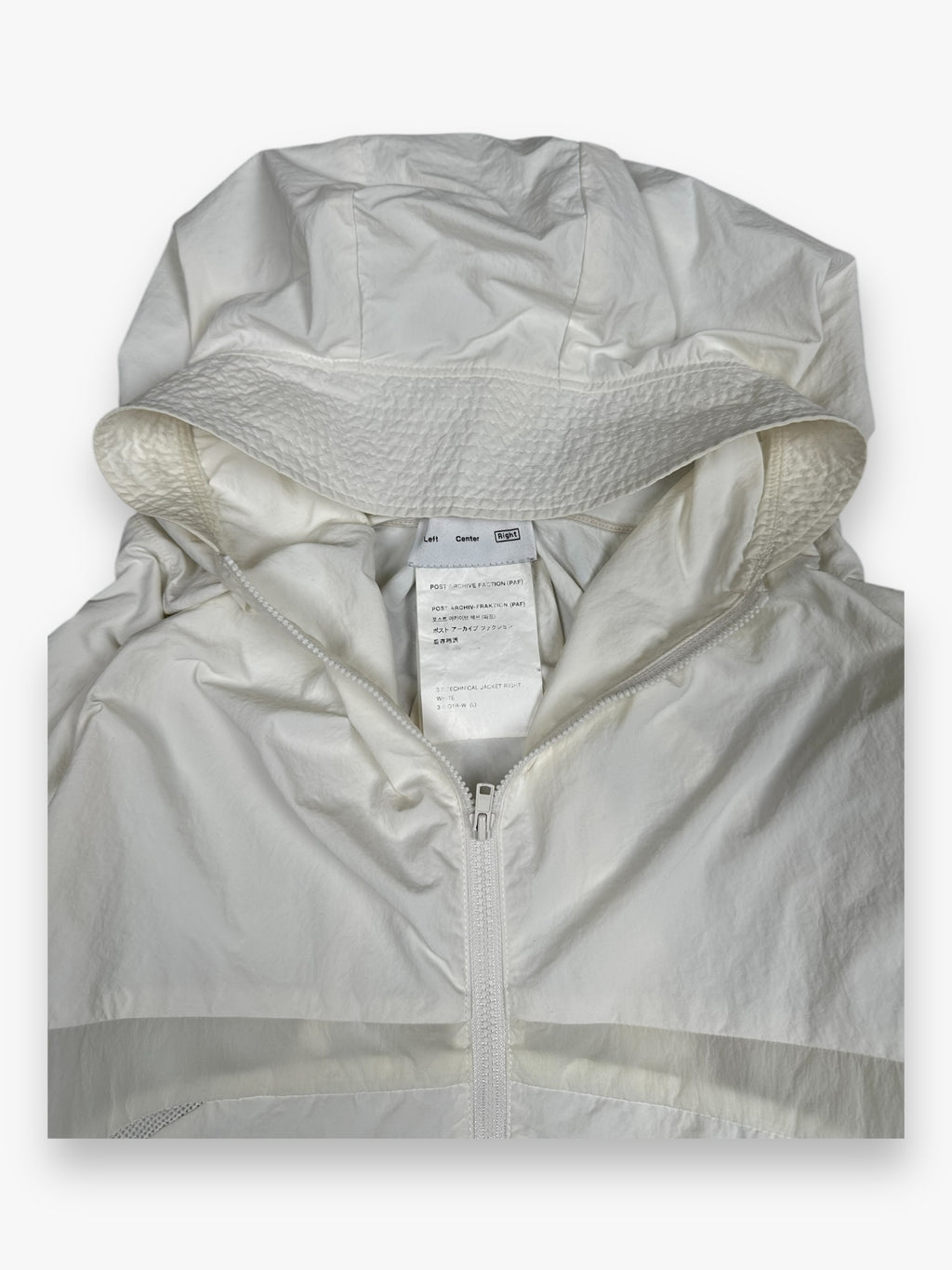 Jacket PAF (Post Archive Faction) 3.0 Technical Right White