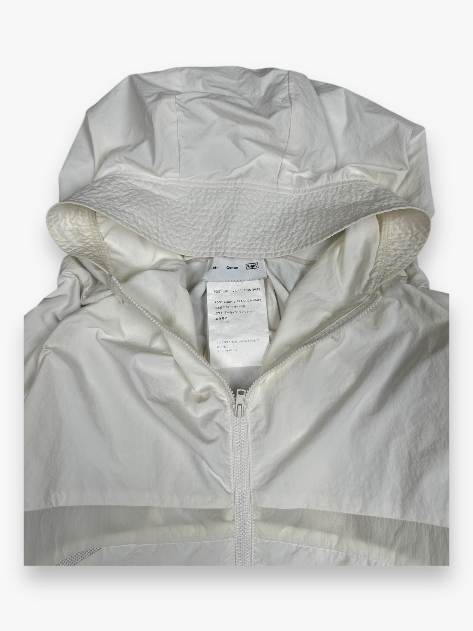 Jacket PAF (Post Archive Faction) 3.0 Technical Right White