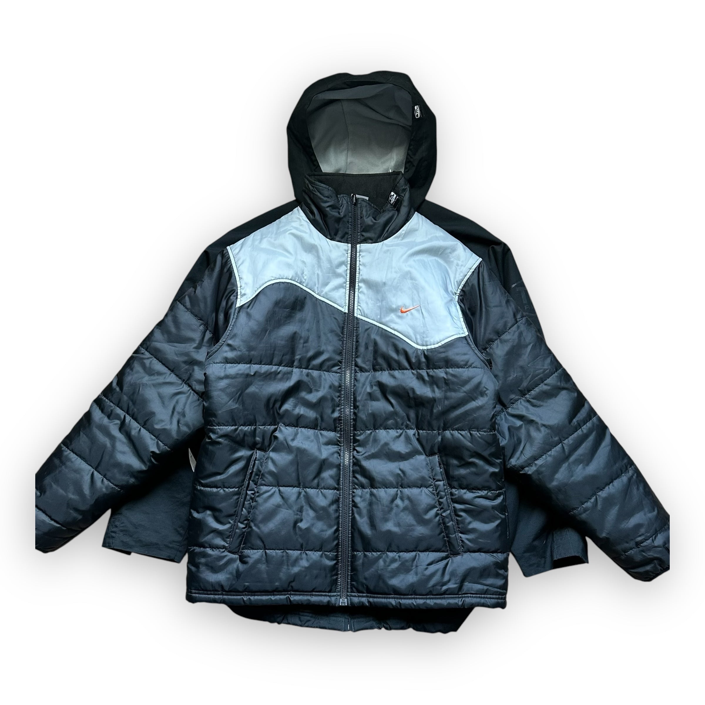 Jacket Nike TN Parka + Puffer Black Orange vintage 00s